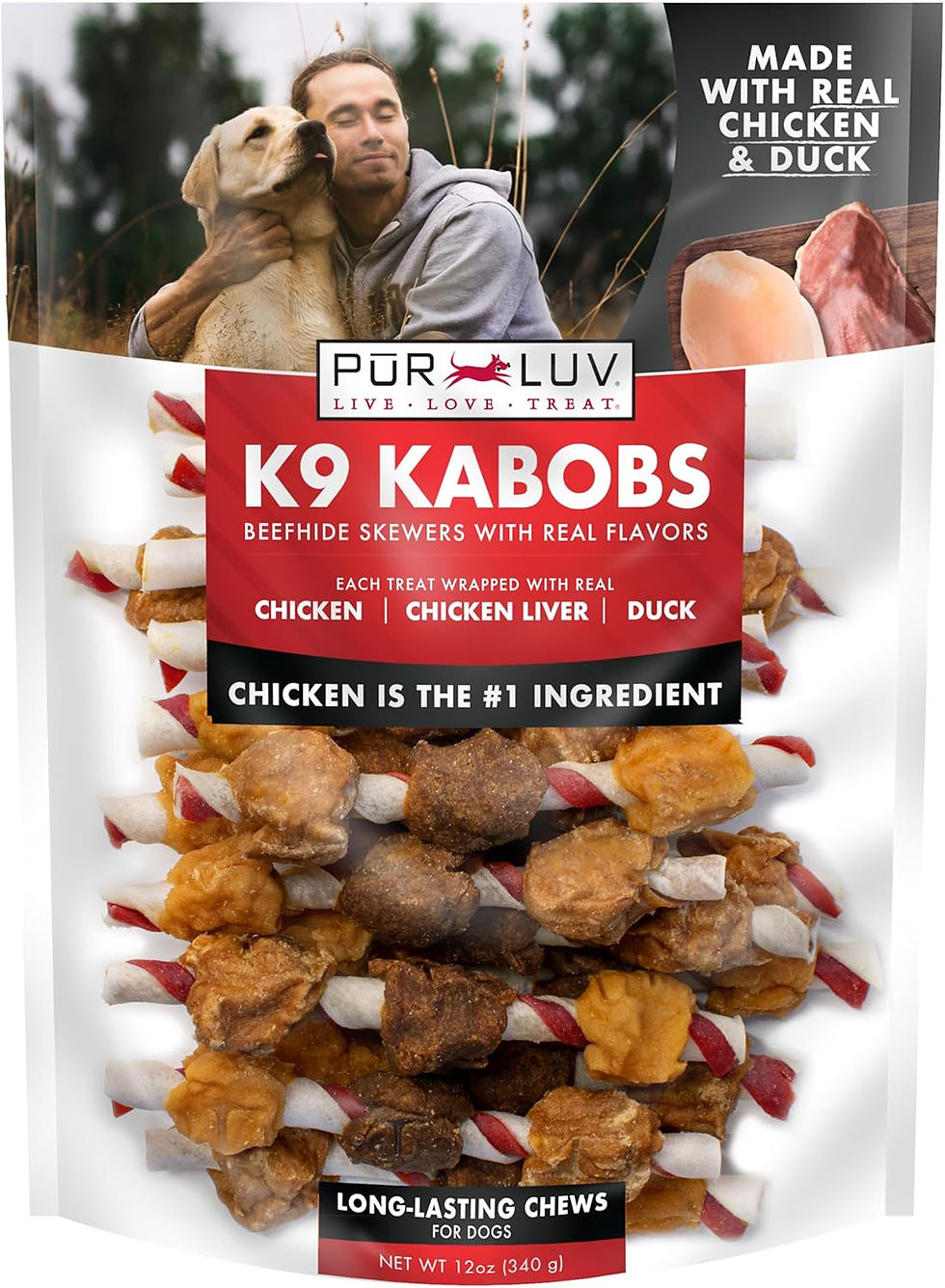 Thumbnail: Pur Luv Chicken Jerky Dog Treats, Made with 100% Real Chicken Breast, 16 Ounces