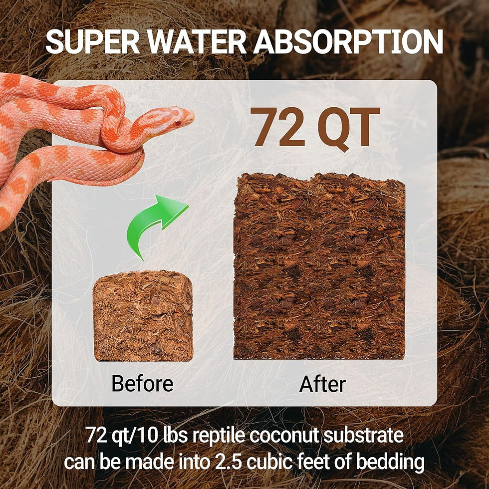 Thumbnail: REPTI ZOO 72 Quart Reptiles Coconut Chip Substrate, Coco Husk Reptiles Bedding 