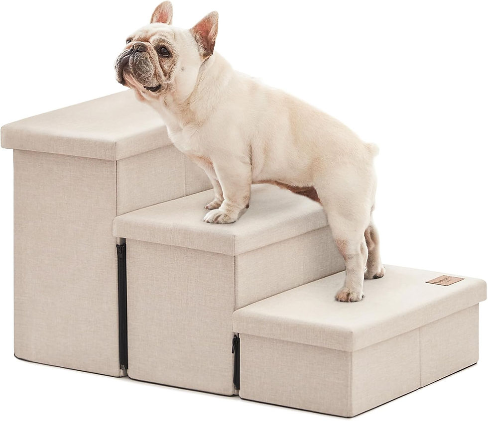 Thumbnail: Love's cabin Dog Stairs for Small Medium or Large Dogs with Storage and Adjusta