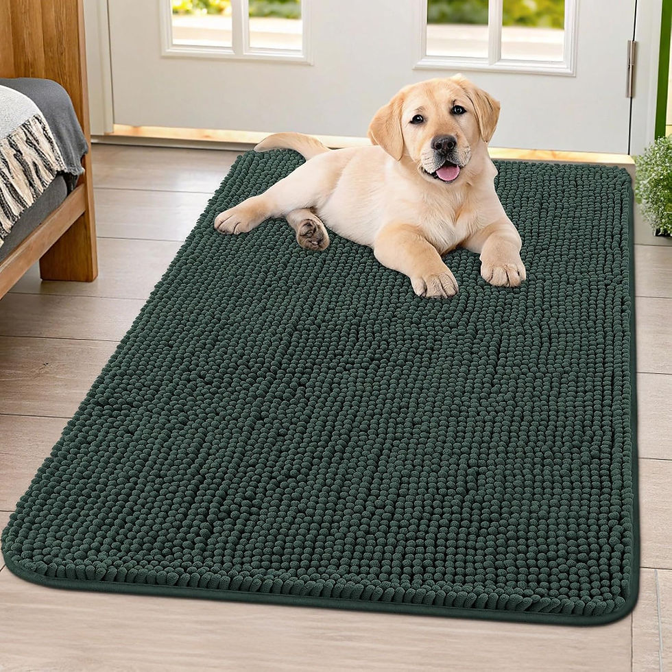 Thumbnail: Smiry Dog Door Mat for Muddy Paws 48x30, Absorbs Moisture and Dirt Doormat, Non