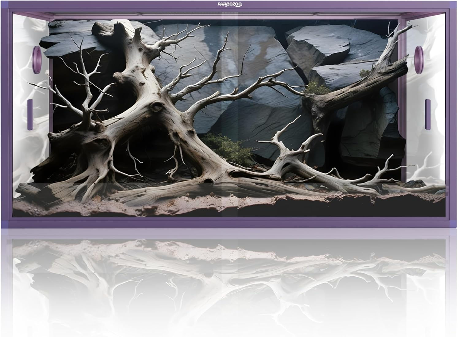 120 Gallon Bearded Dragon Tank,48" x 24" x 24" Reptile Tank with Sliding Door T