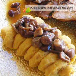 Purée de patate douce à la forestière