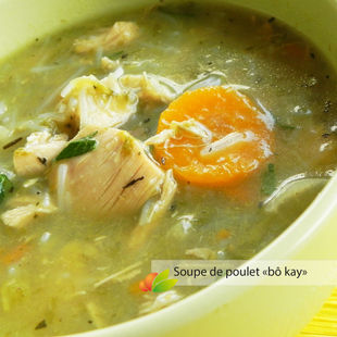 Soupe de poulet fumé "bô kay"