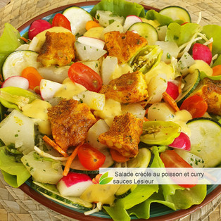 JEU CONCOURS LESIEUR & Salade créole au poisson curry sauces Lesieur