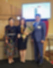 HRCap CFO, CMO, and CEO at Award Ceremony, from left to right respectively