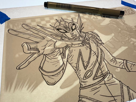WIP: Tokusatsu Sketch incoming for the online shop!