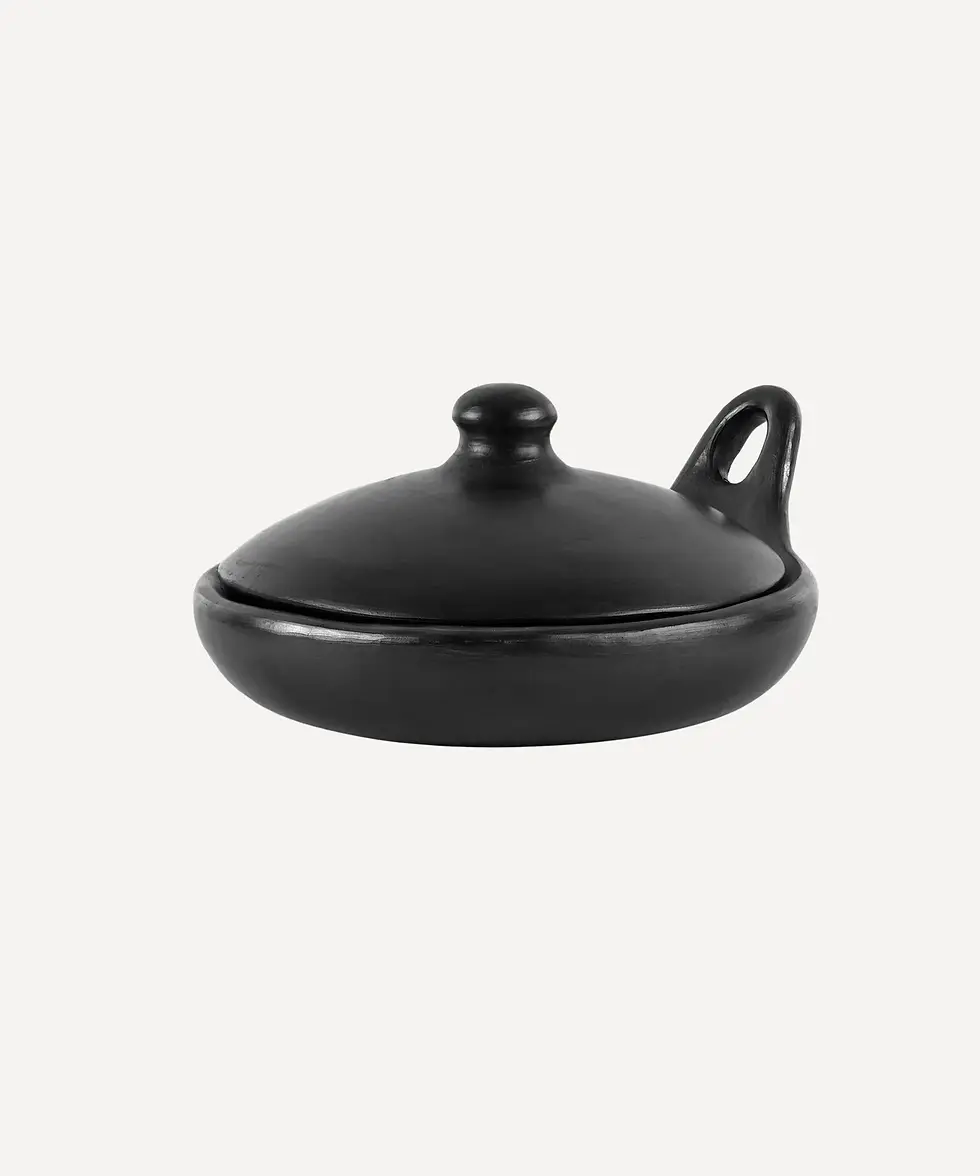 Chamba Black Clay Sauté Pan | Colombian Chamba Cookware