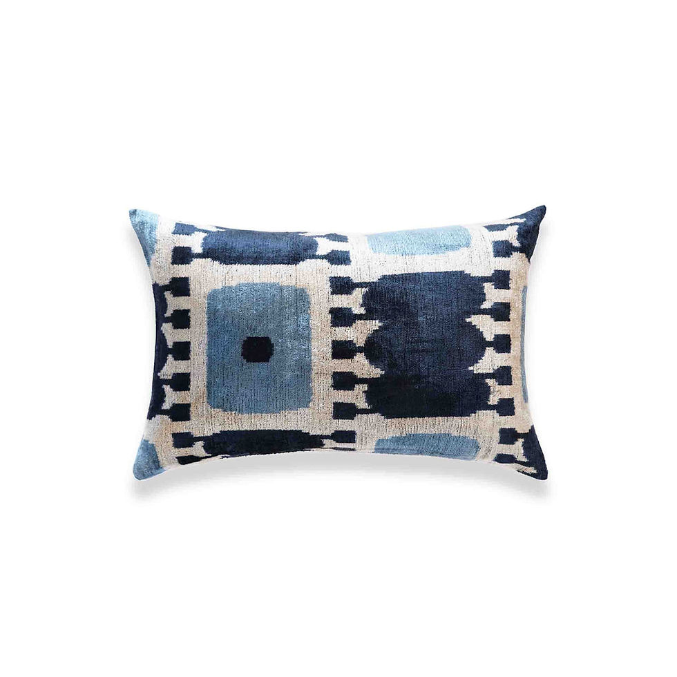 Tosya Silk Ikat Lumbar Pillow