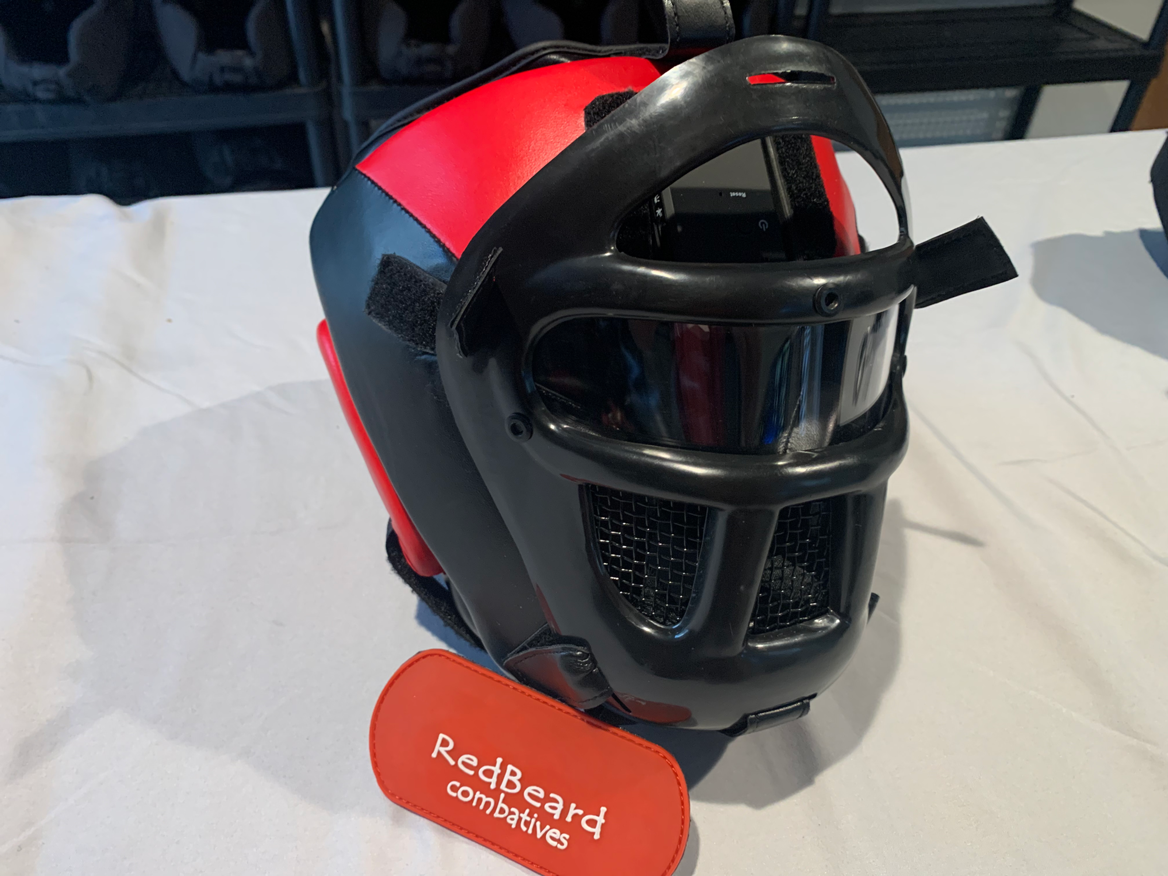 RBC Red Leather CAMERA Force on Force Helmet