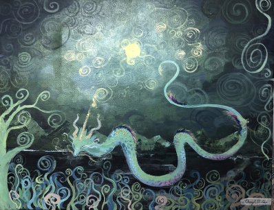 Caption Of Artwork: I'd like to keep it short, i painted them with acrylics and they're a little piece of my mind and imagination,