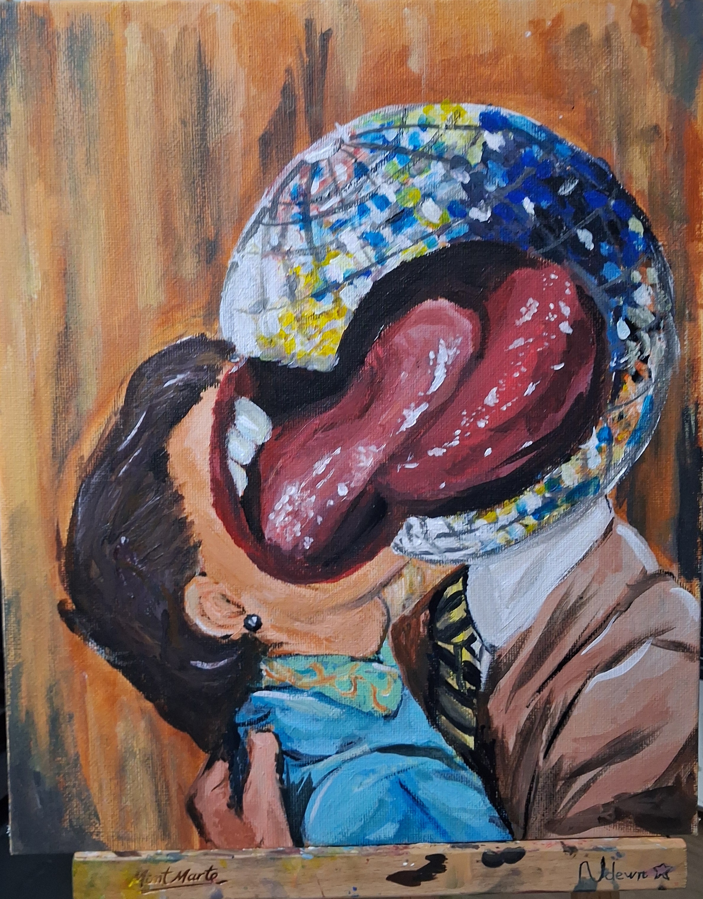 Entanglement in fixation by Nikolaos de Wit, surreal depiction of a man and woman in embrace