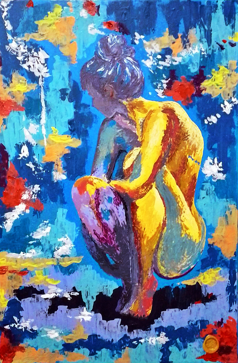 Tingkayar by Kennette Ann Ditablan, a dynamic human figure in vibrant colors