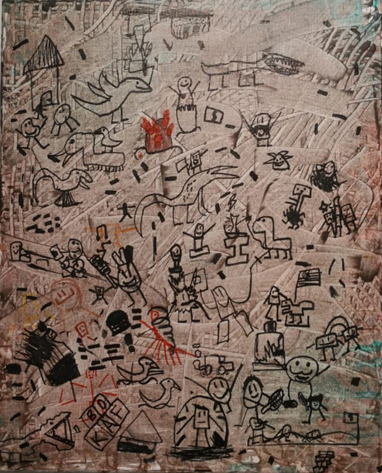 Little Universe by Lim Ting Heng, detailed doodles, whimsical figures