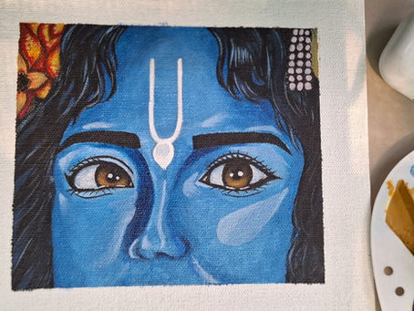 Canvas Painting of Lord Krishna