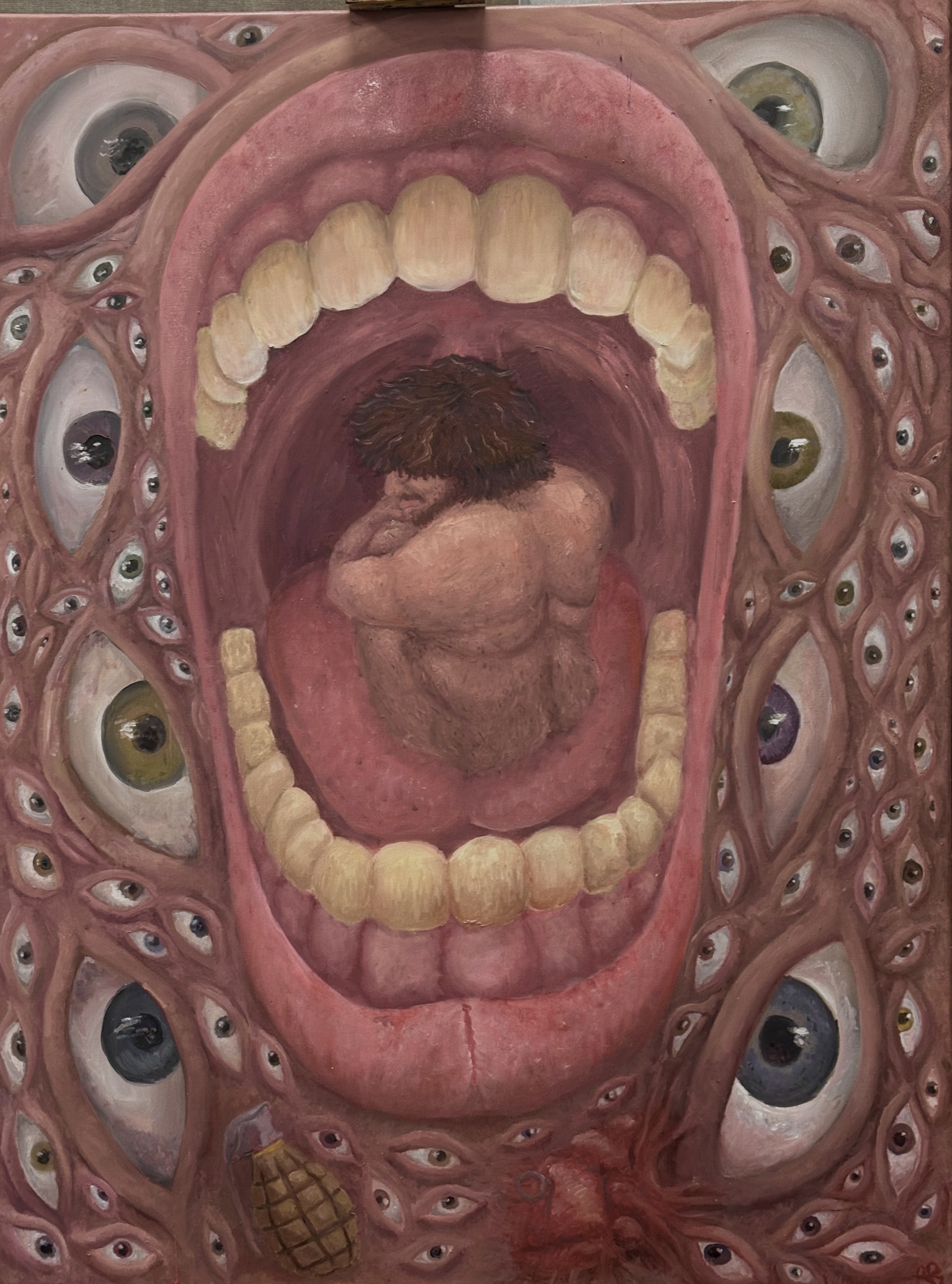 Eyes Beheld by Alexander Renteria - nude figure in open mouth