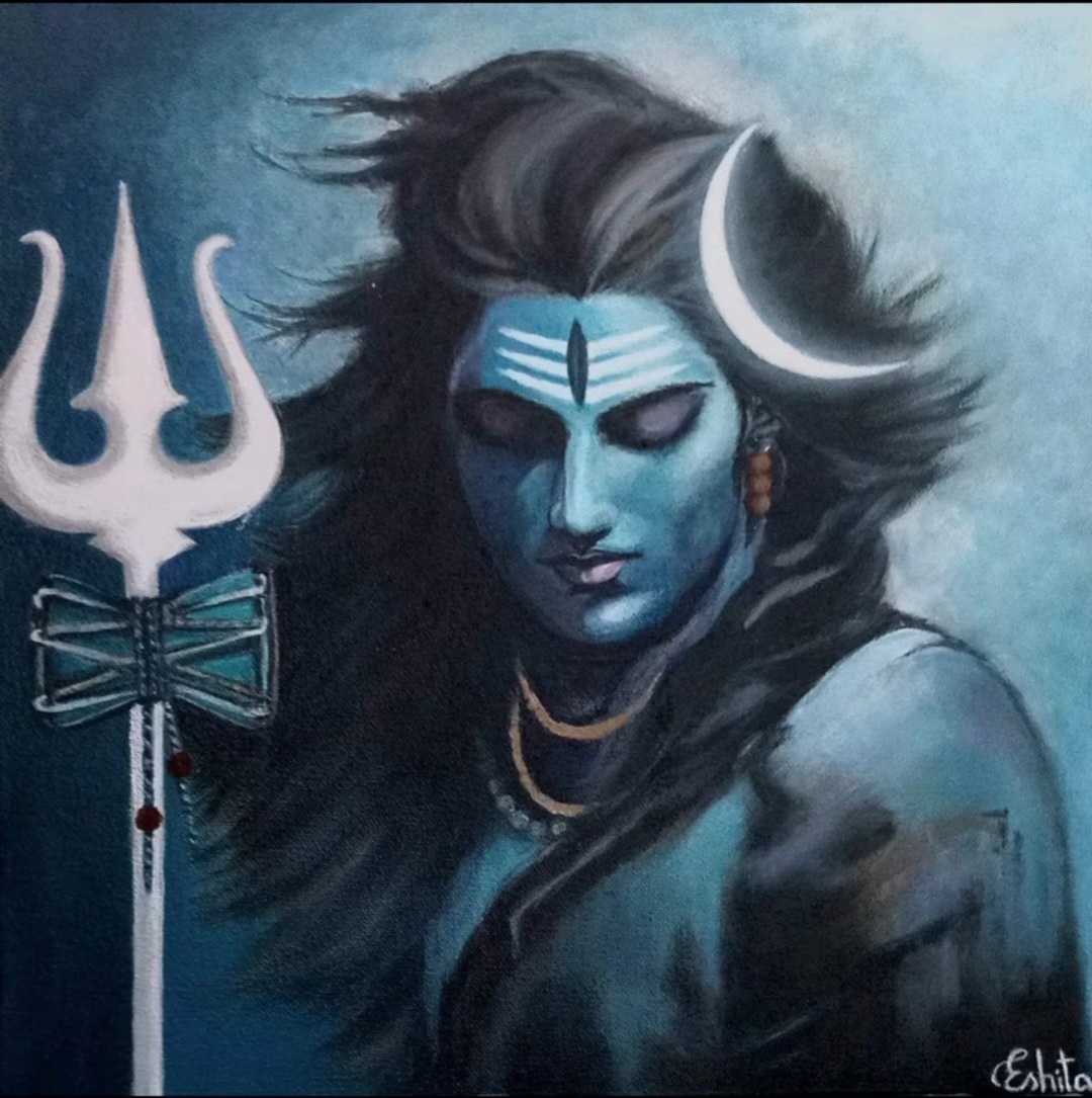 The stillness of Shiva by Eshita Roy Chowdhury, serene depiction of Lord Shiva