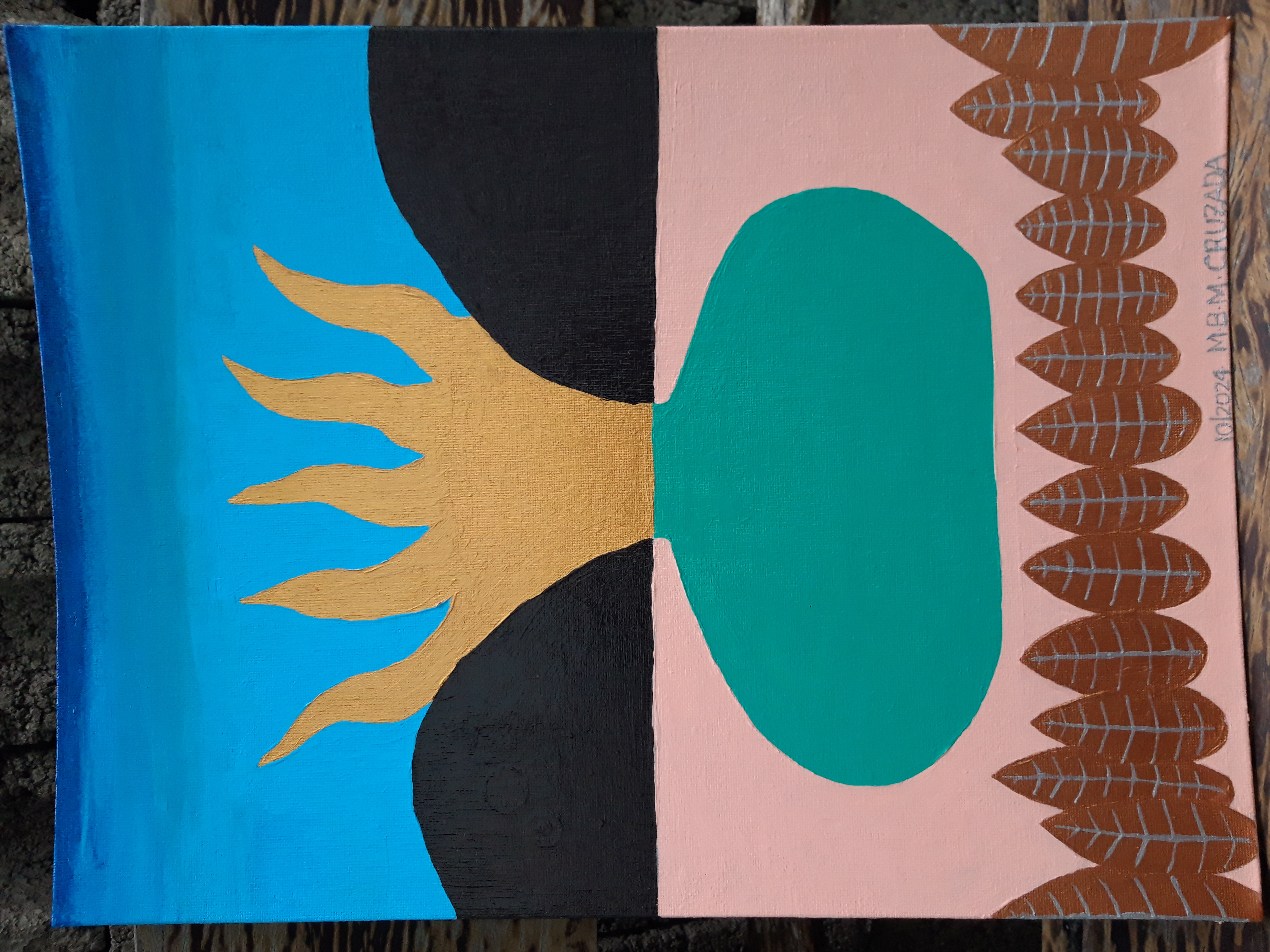 Oriental Dream by Mark Bryan Cruzada featuring abstract shapes and colors
