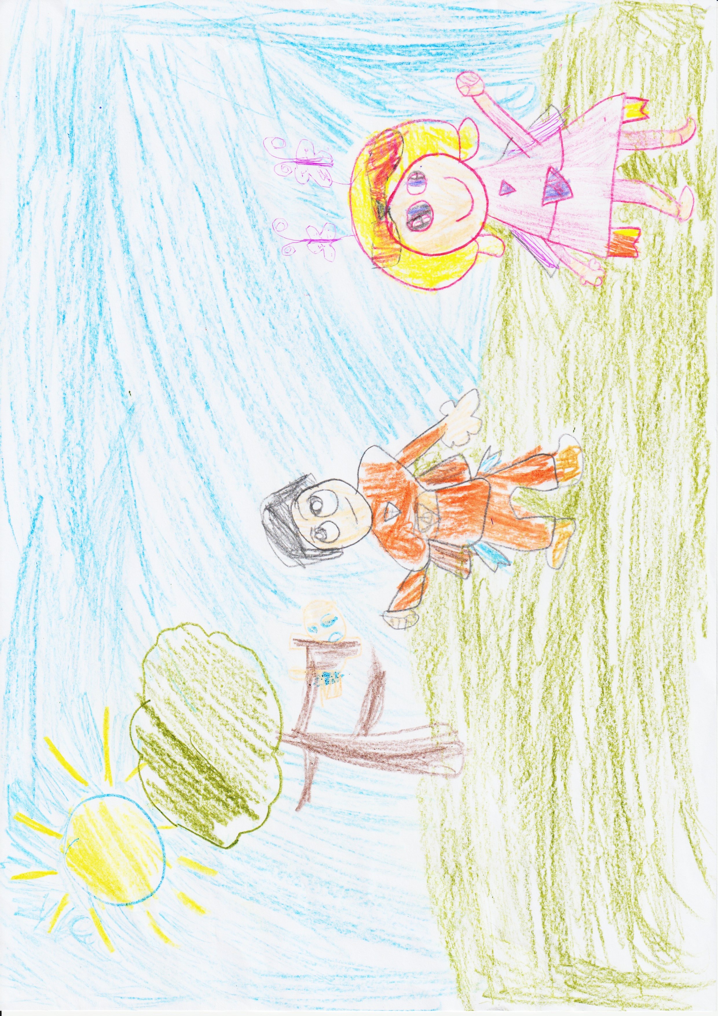 Super Heros Helping Adventure by Alaya Zeeshan featuring superheroes on a grassy landscape