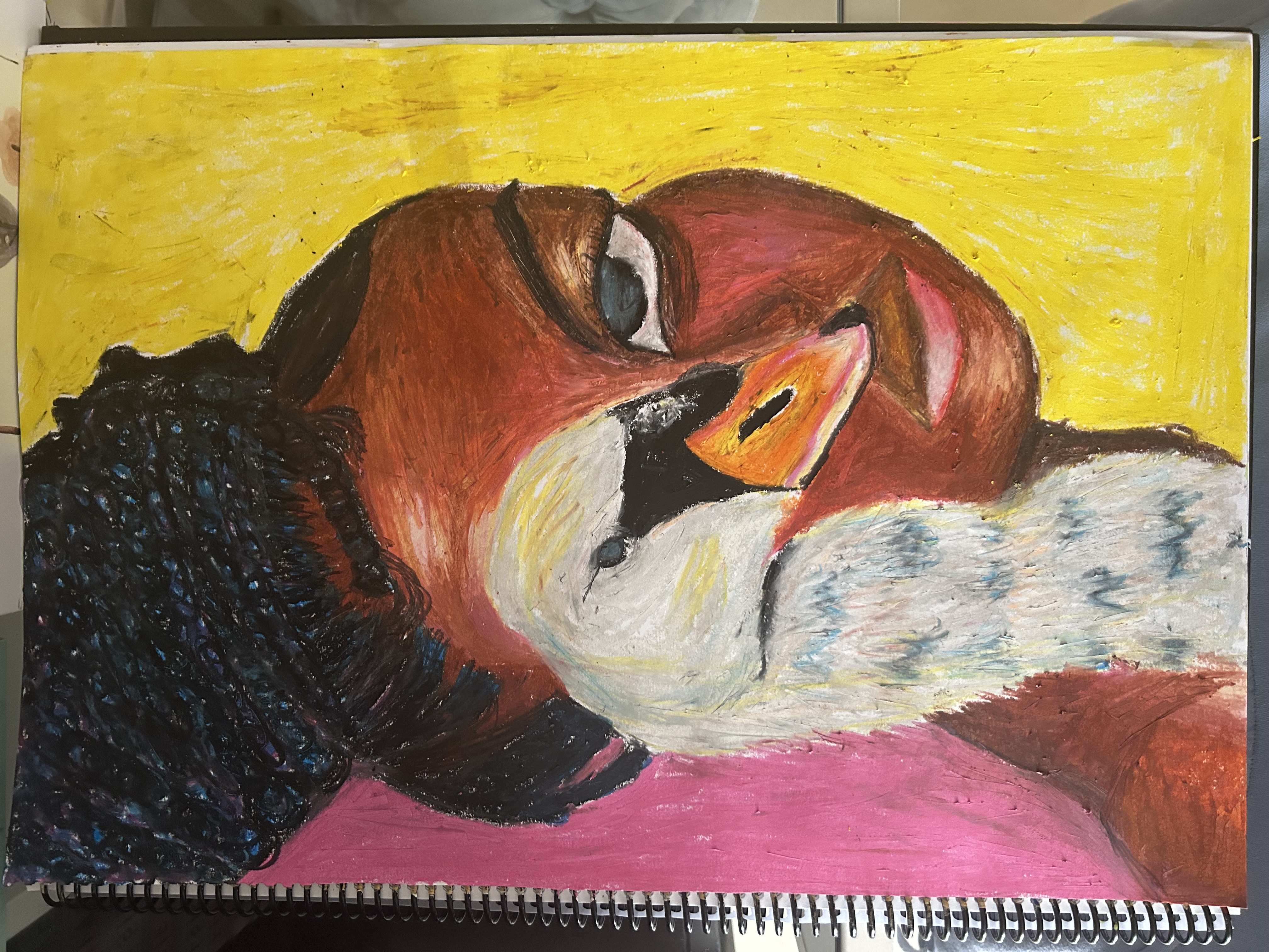 Grace by Akhula Qwemesha - woman partially obscured by swan