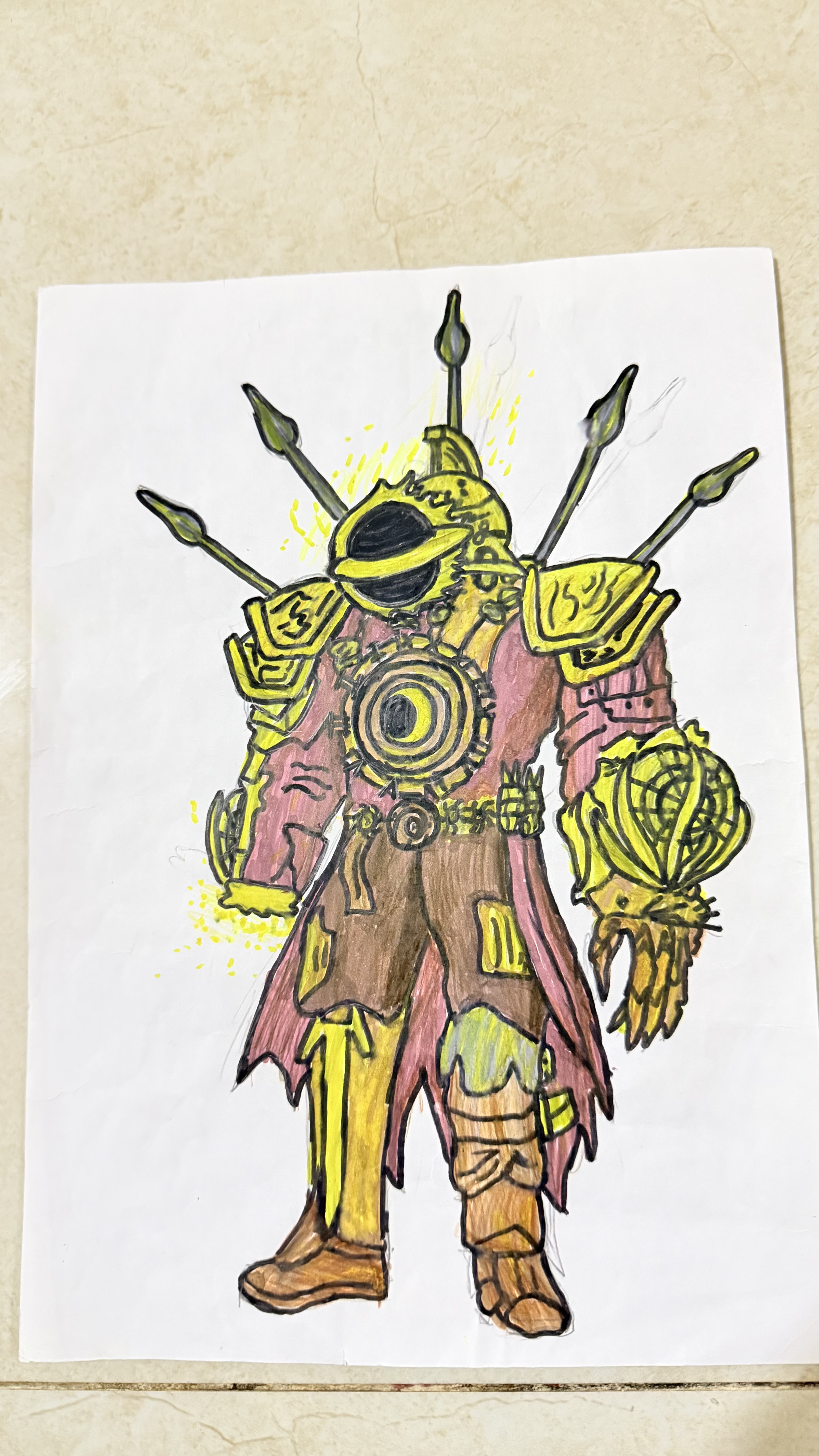 CARTOON CHARACTER by MUHAMMAD NAHYAN, humanoid figure with clock elements