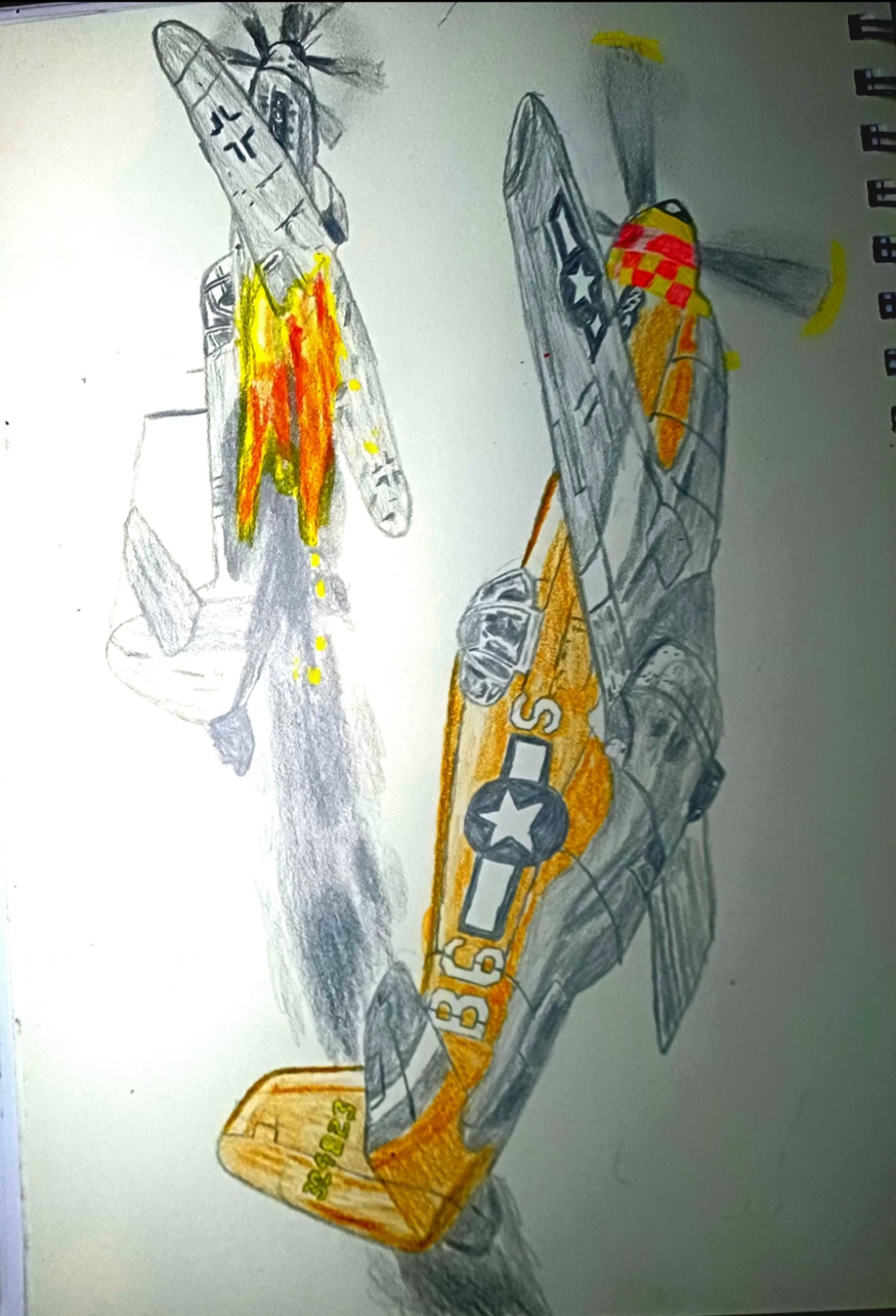 War dogs by Siphesihle Nkabinde, dynamic mid-air dogfight scene