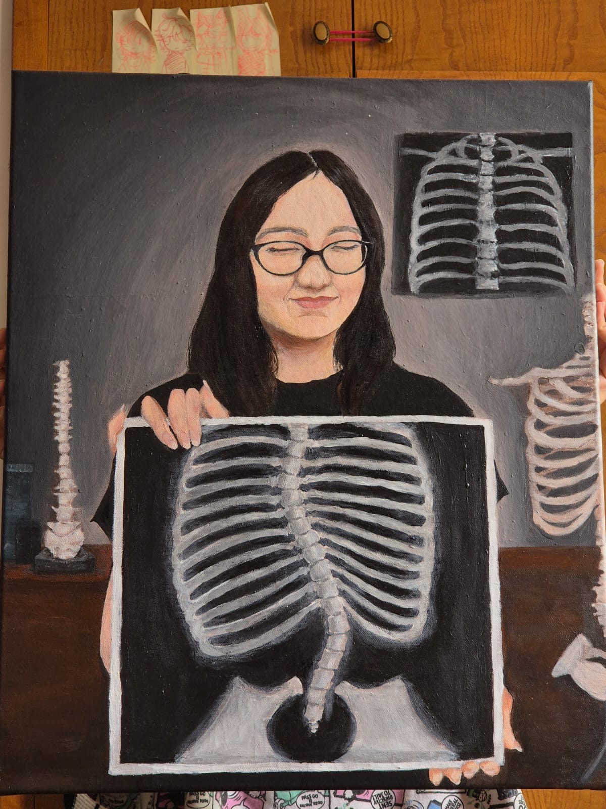 Bending The Norm by vretika, self-portrait with long dark hair and glasses