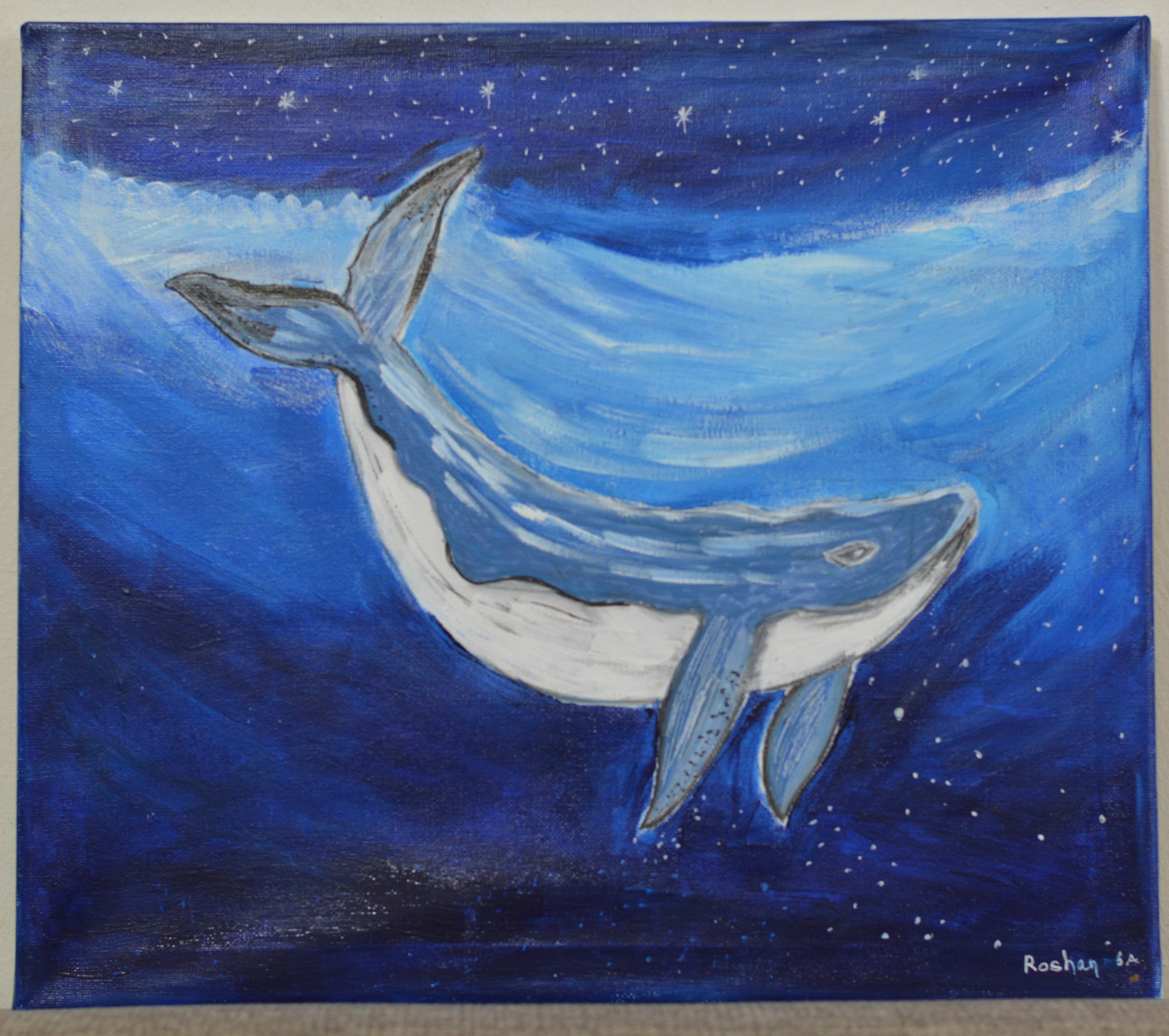 Ocean series by Roshan Joy Philip - blue whale underwater