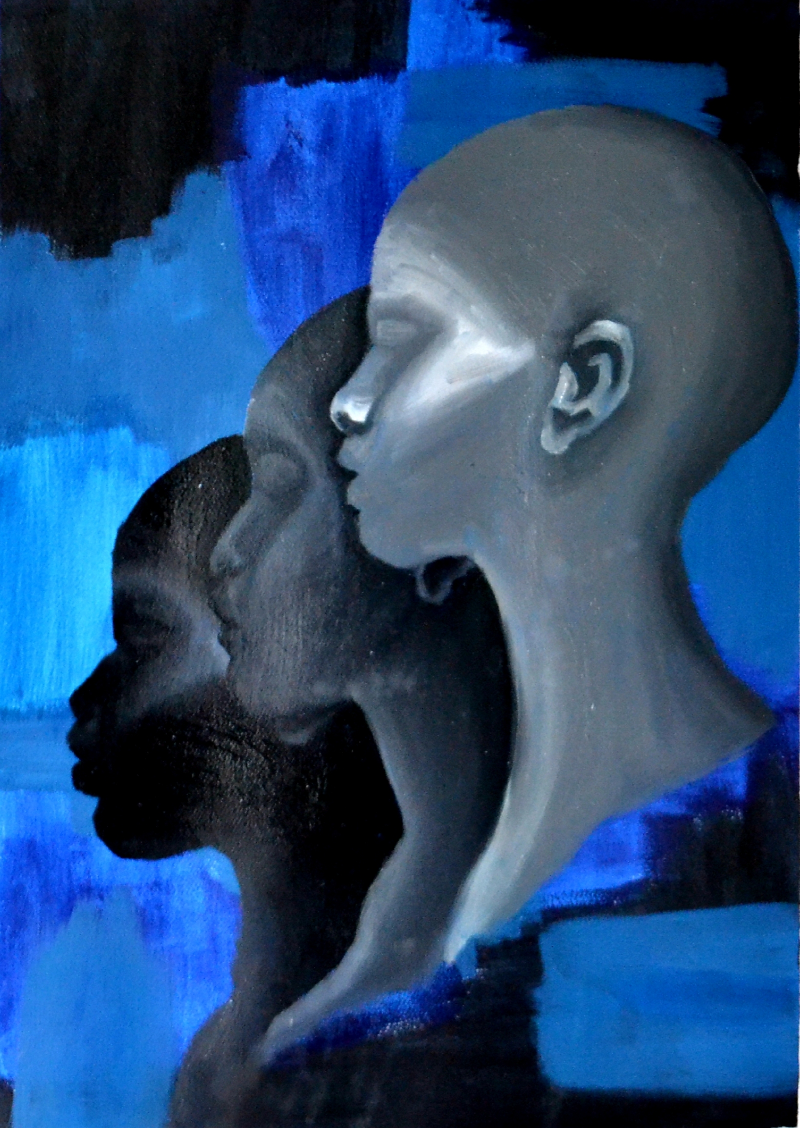 What remains unseen by Anna Mphande - layered human face profiles