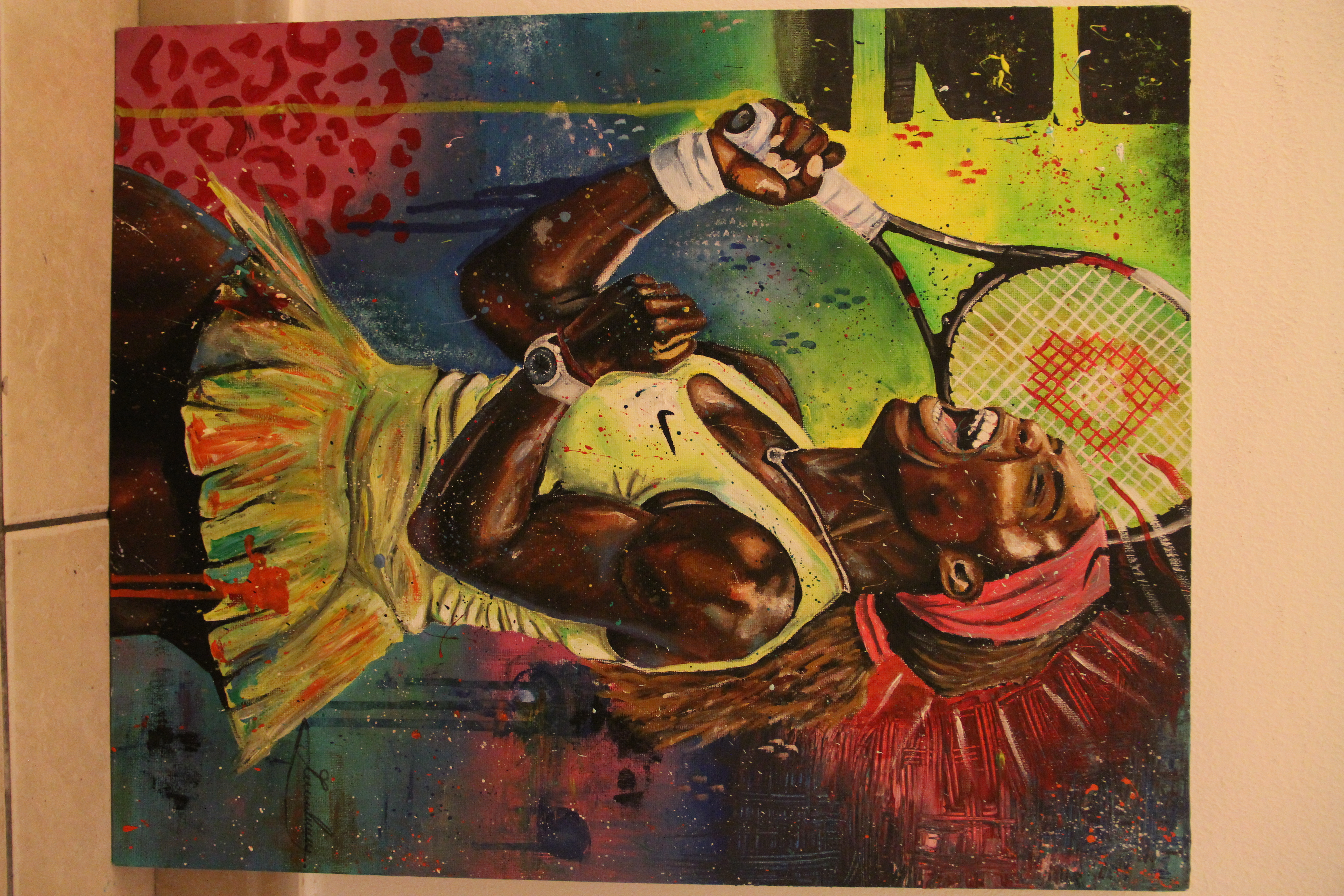 Unbreakable by Maha Eldamanhoury, a dynamic female athlete in triumph