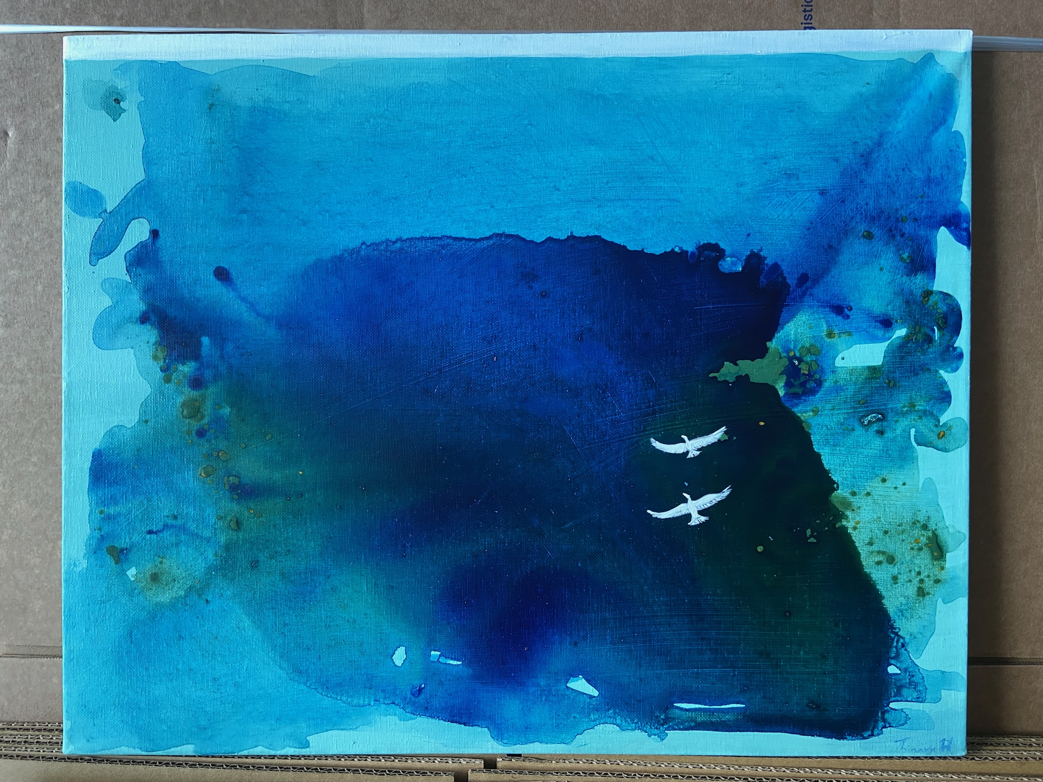 Beyond the Divide by Thinara Wimaladharma, abstract ocean depiction