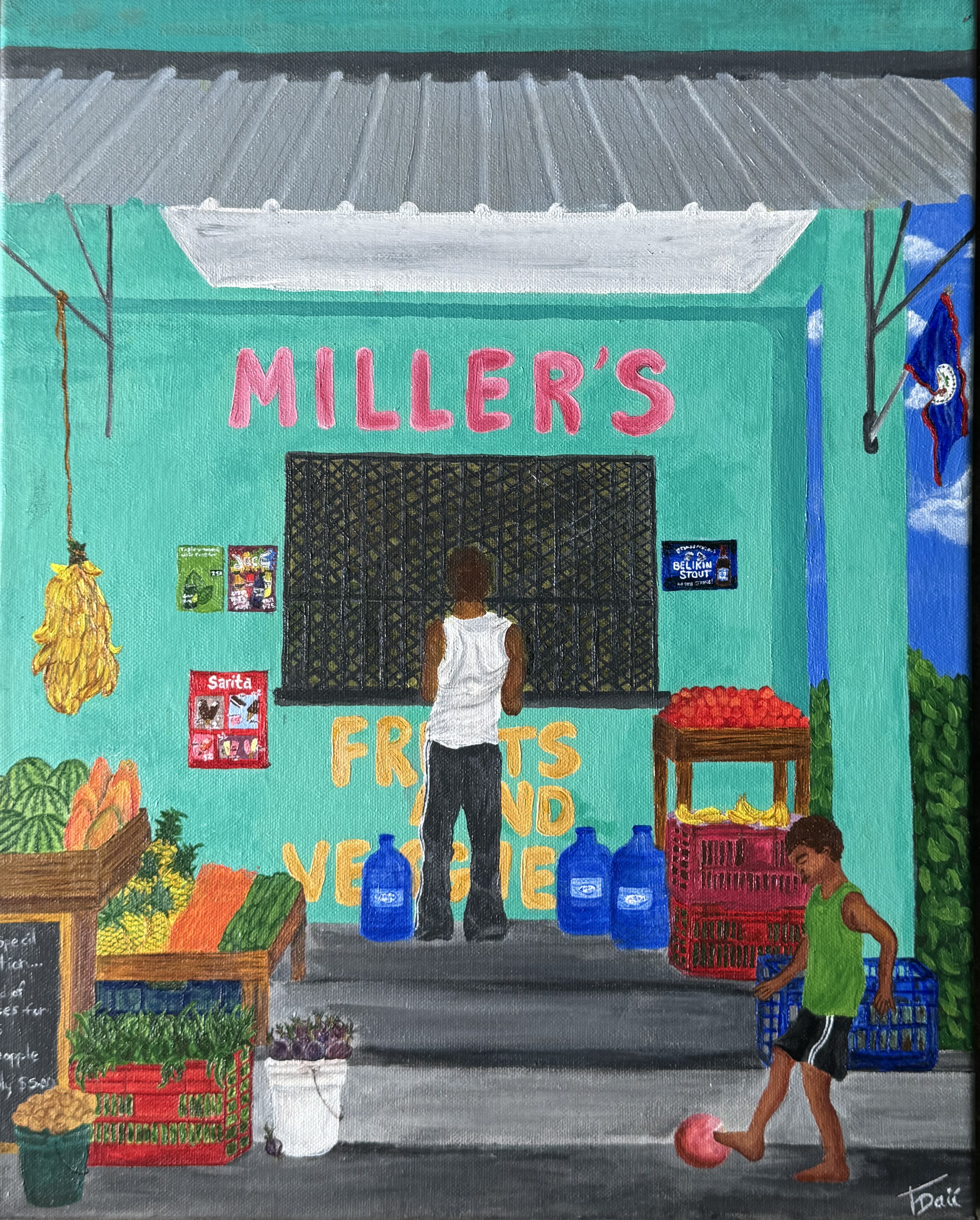 Not just a shop by Dailene Aleisha Torres - teal shop front with produce