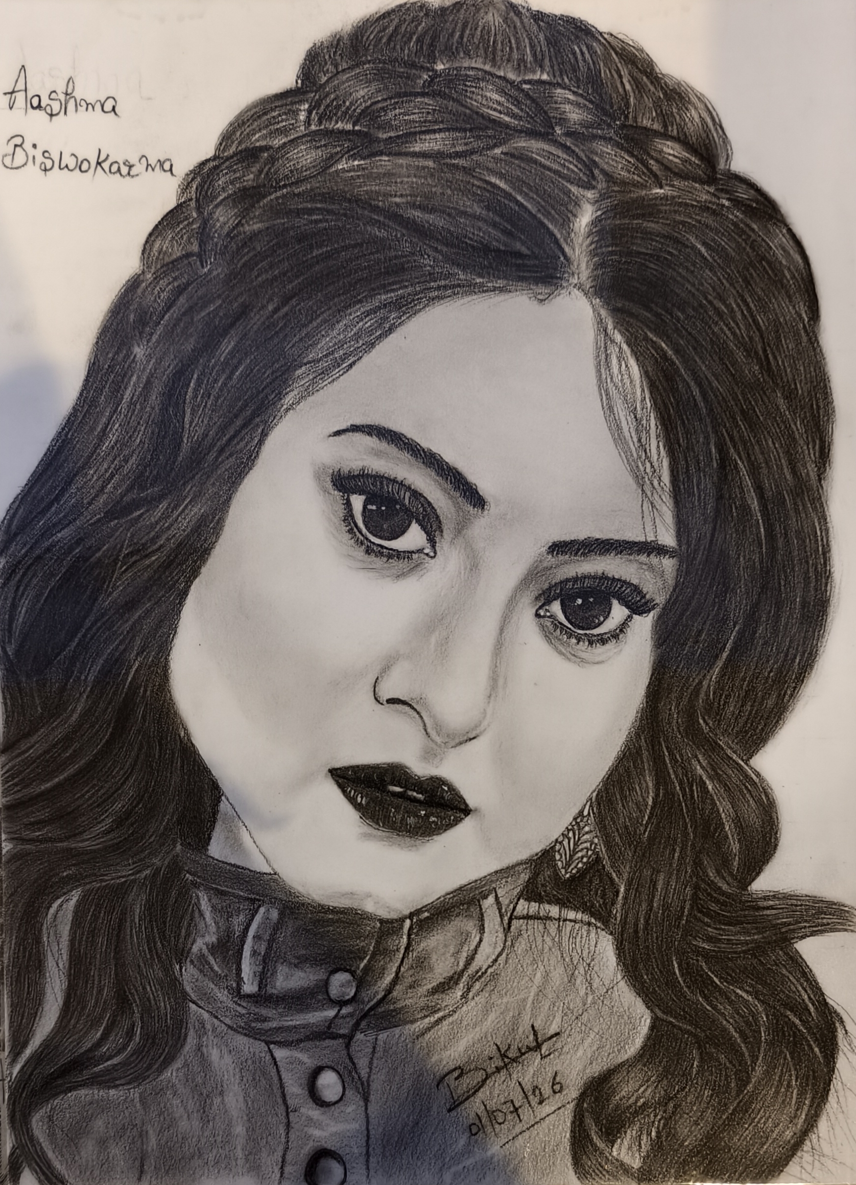Soulful Eyes by bikul kamboj, a detailed portrait of a woman with expressive gaze