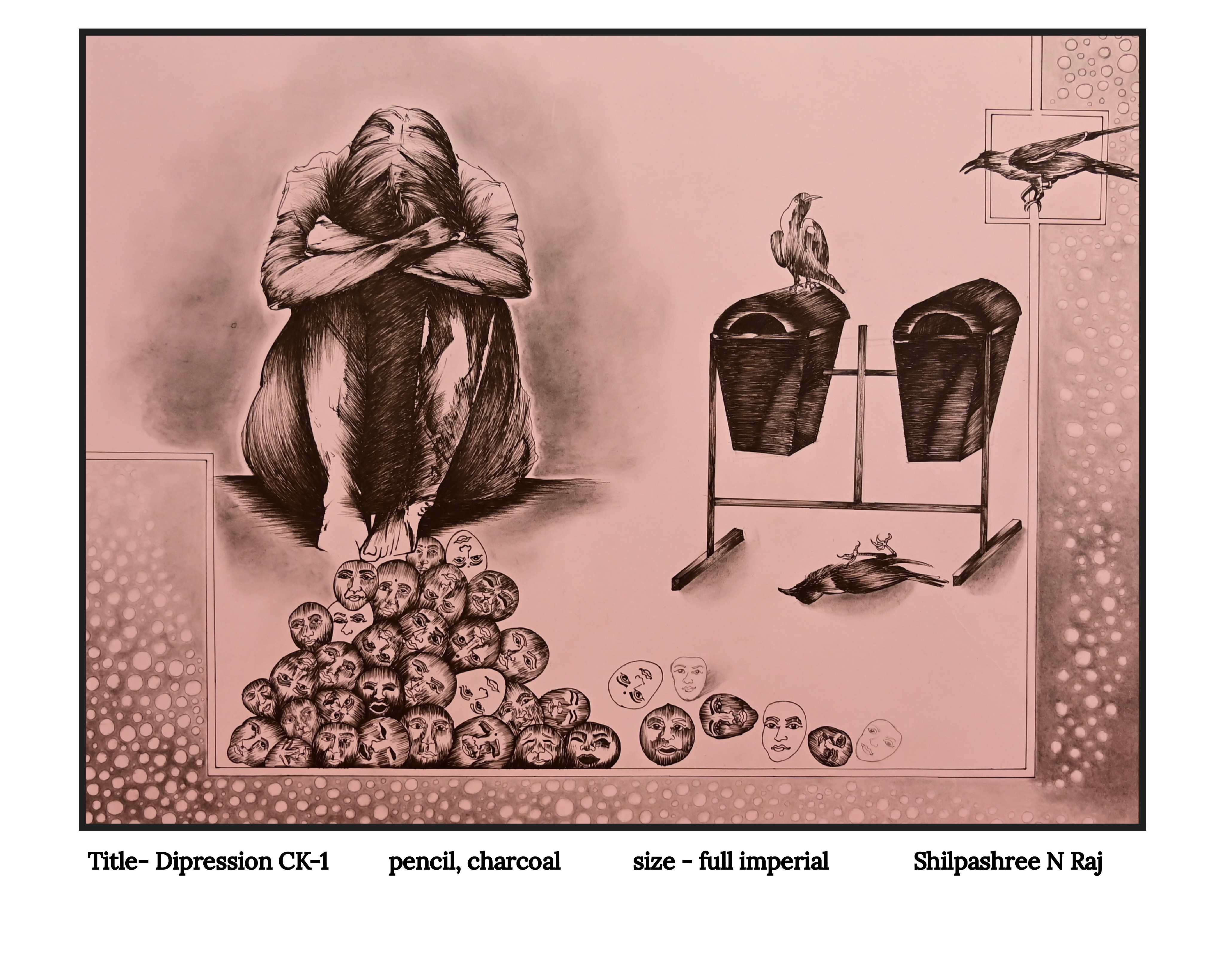 Dipression CK-1 by Shilpashree N Raj - central figure with head buried in arms