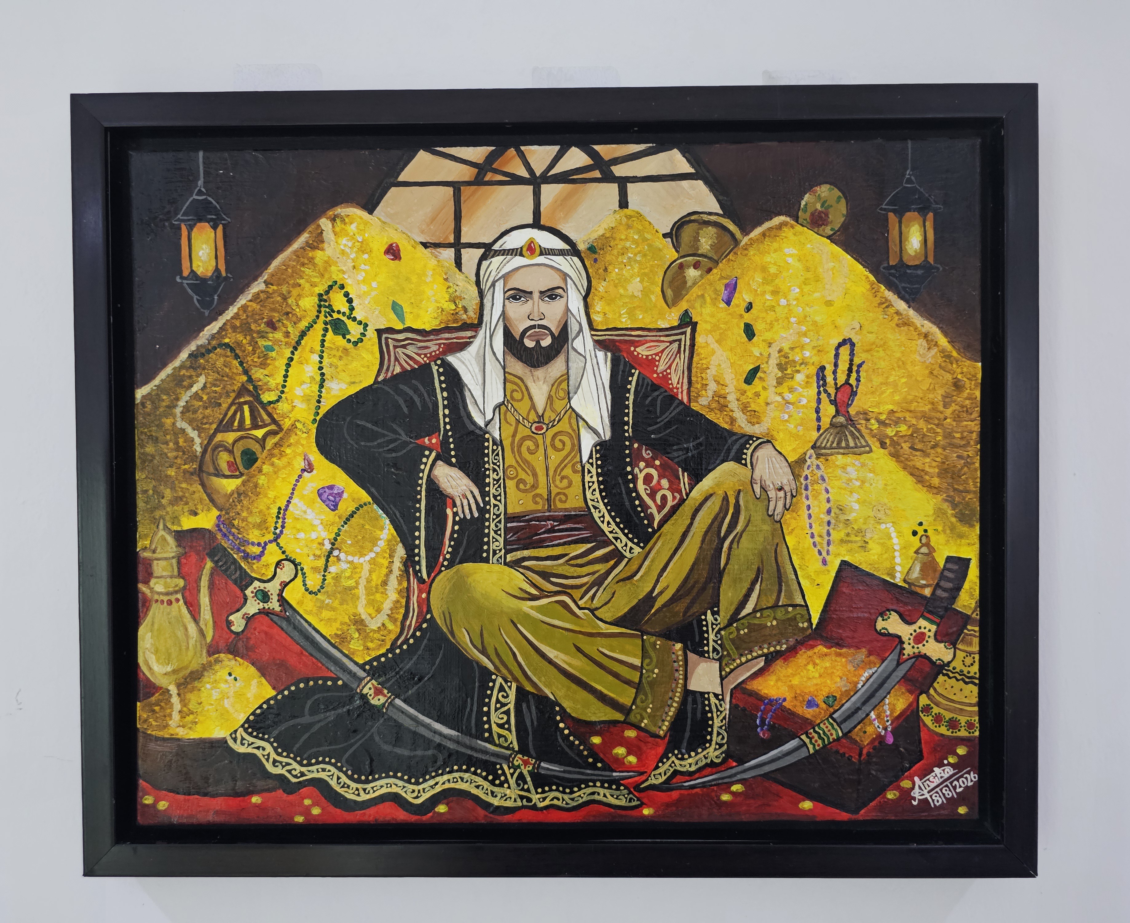 The Desert Warrior by Ansika Ansu, regal figure in Arabian attire