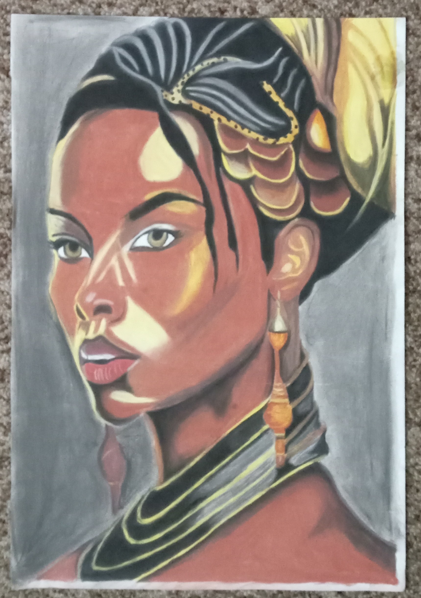 Self portrait by Ayanda Mashaba featuring elegance and strength