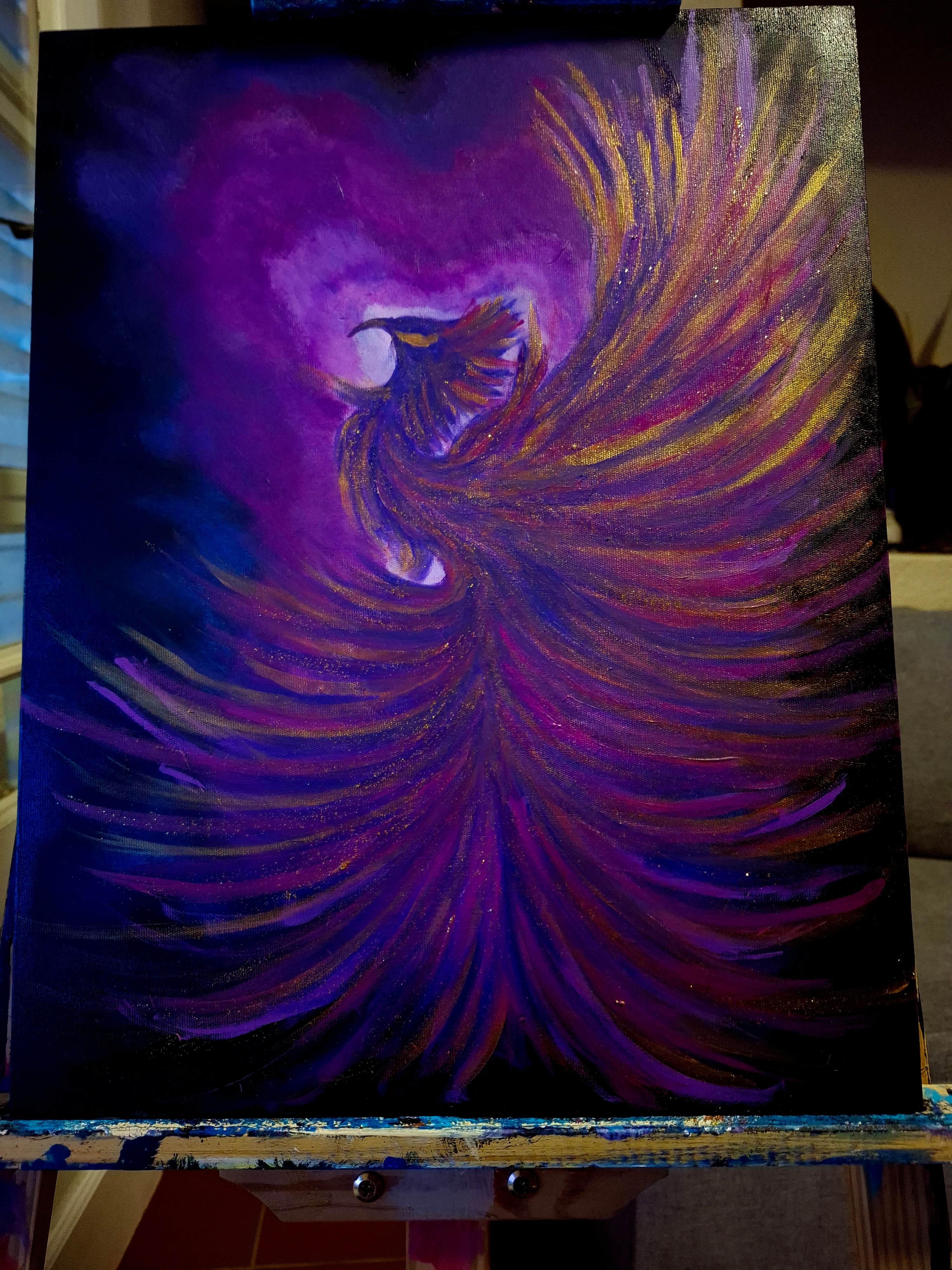 Rising Phoenix by Arissa Larina Panday, vibrant phoenix with dynamic feathers