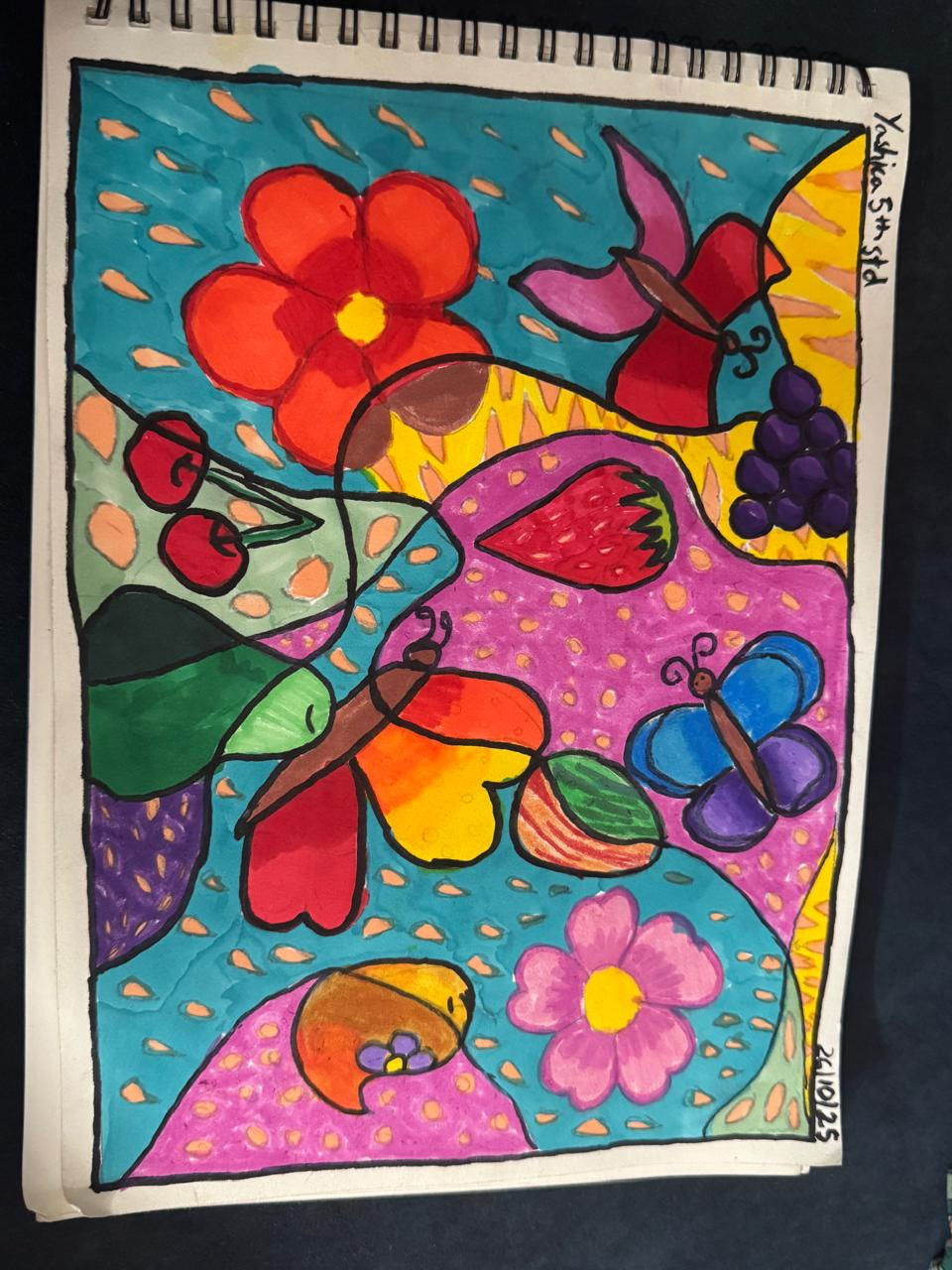 Caption Of Artwork: Cycle of Life in my Garden