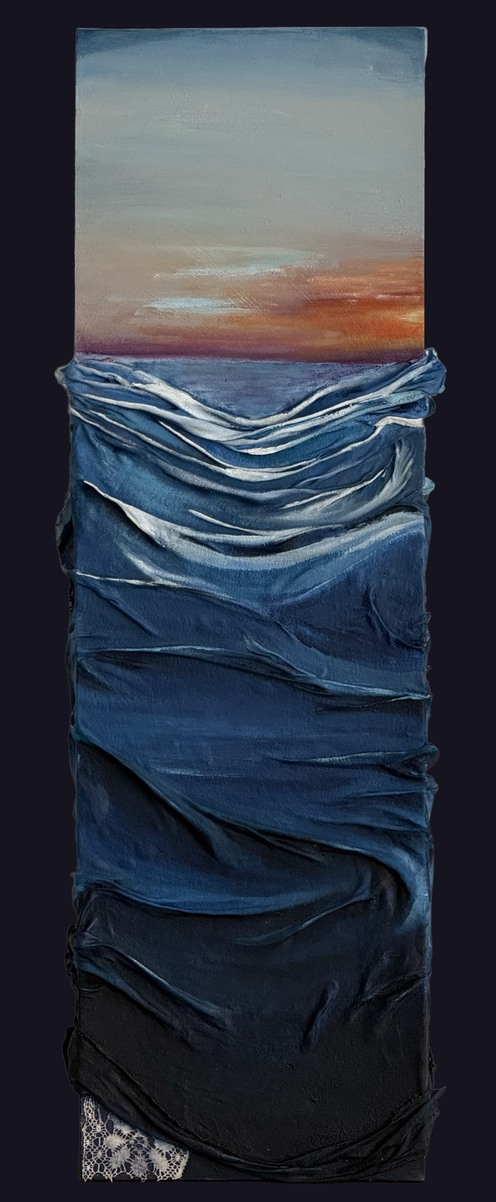 Undress the Sunset by Maria Vella Muscat, abstract seascape at sunset