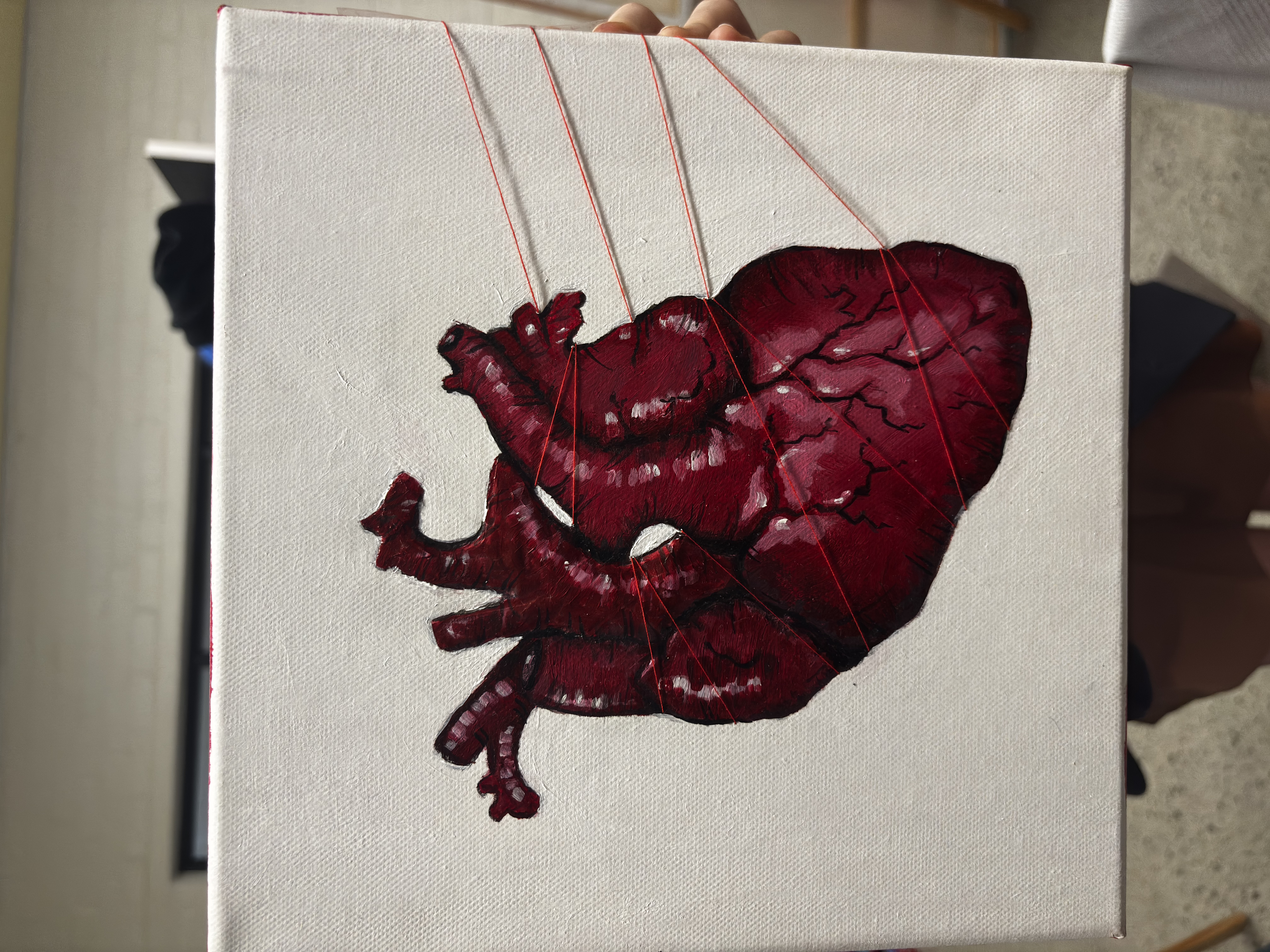 Scars in society; Heart by Jadelyn kamp, detailed depiction of an anatomically accurate heart