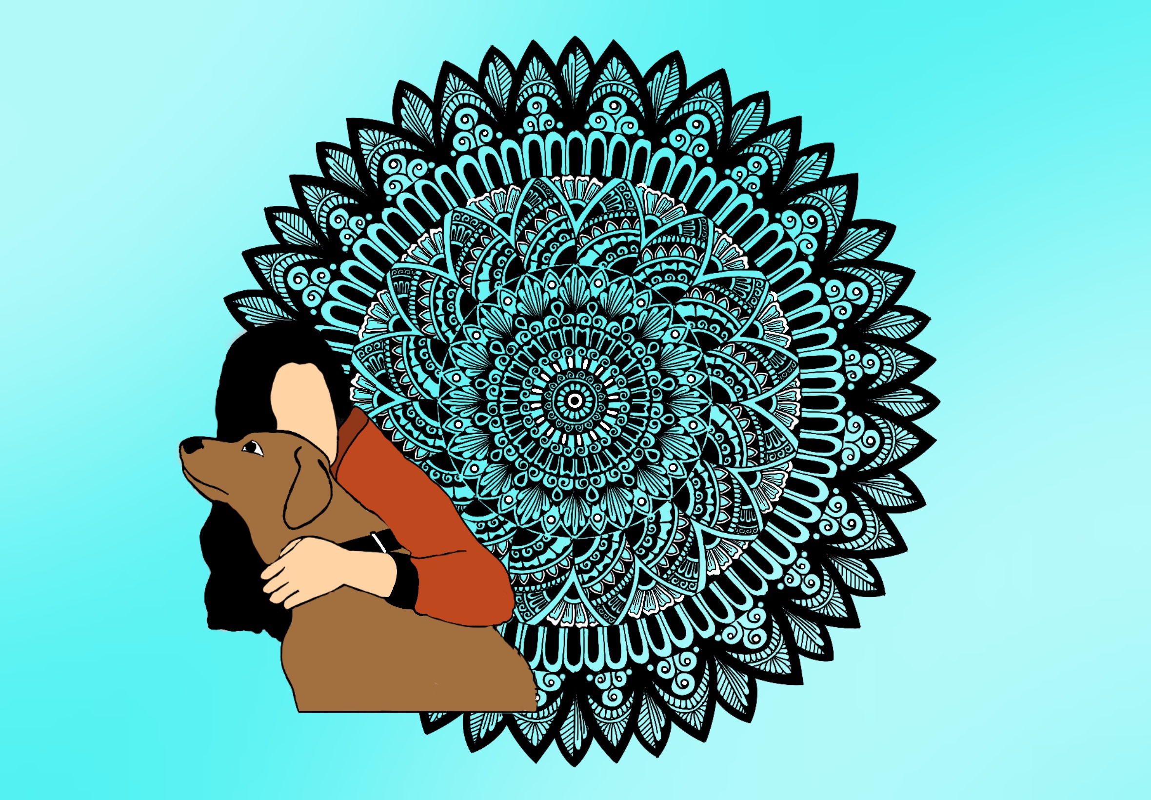 Paws & Peace — A Mandala of Unconditional Love by Sakshi Manerkar, intricate symmetrical mandala
