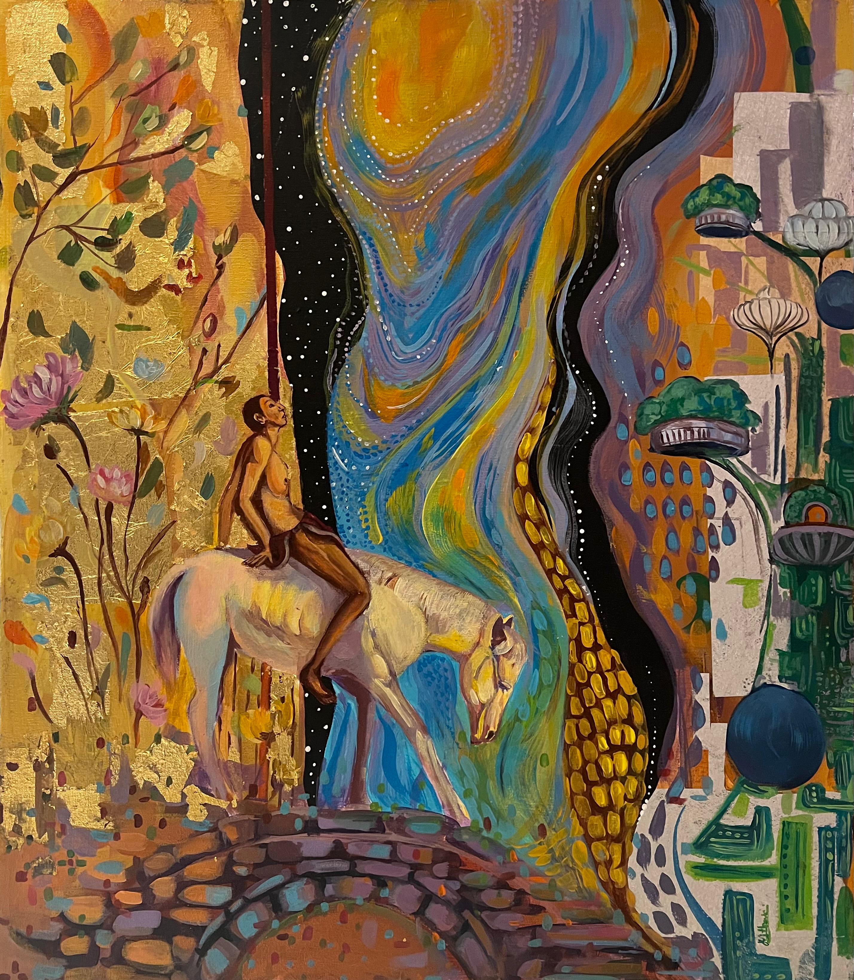 Ashes of Eden by Methuli Bandara featuring a figure on a white horse
