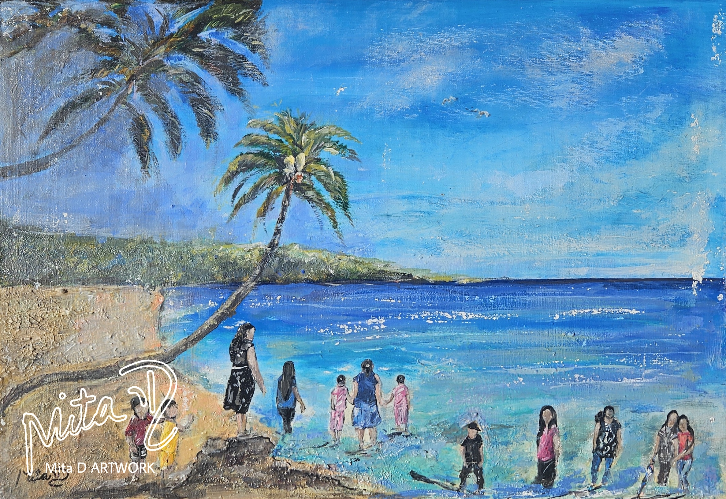 Mauritius Rewind by Mita Daya, coastal scene with ocean and beach