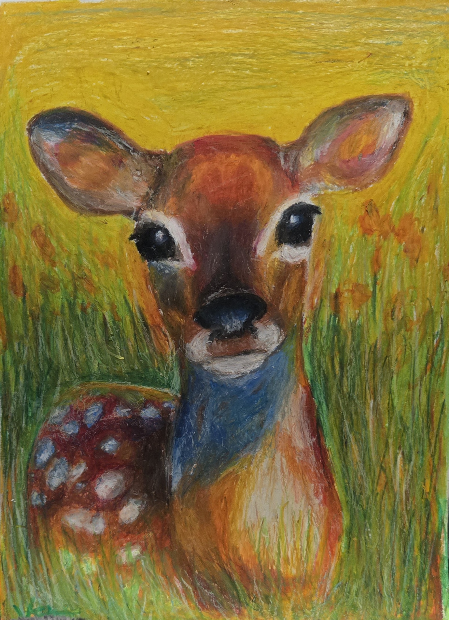 Meadow Dreamer by Valentina Ikin featuring a young deer