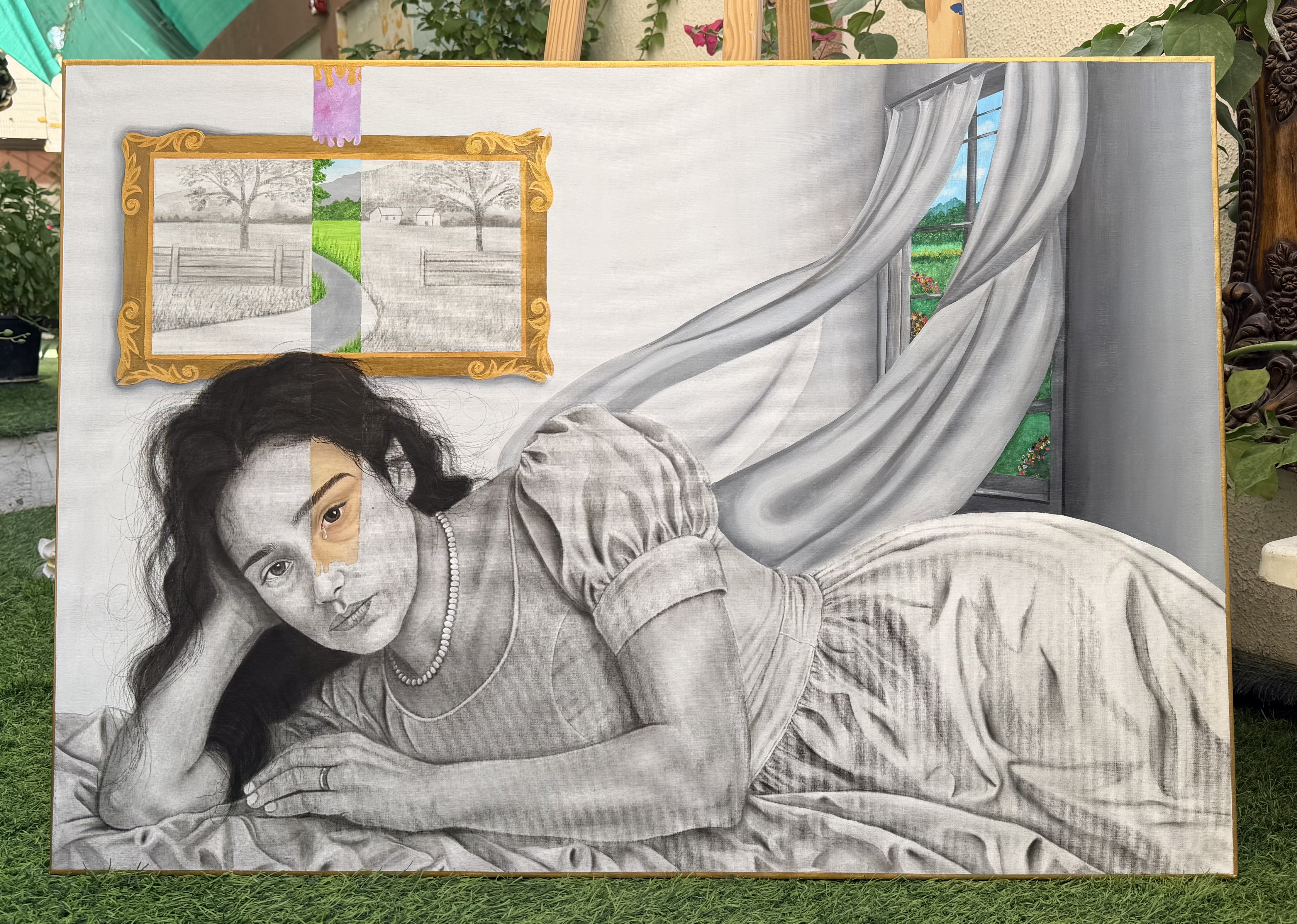 The untold story within me by Wardah Asad, featuring a reclining woman in grayscale