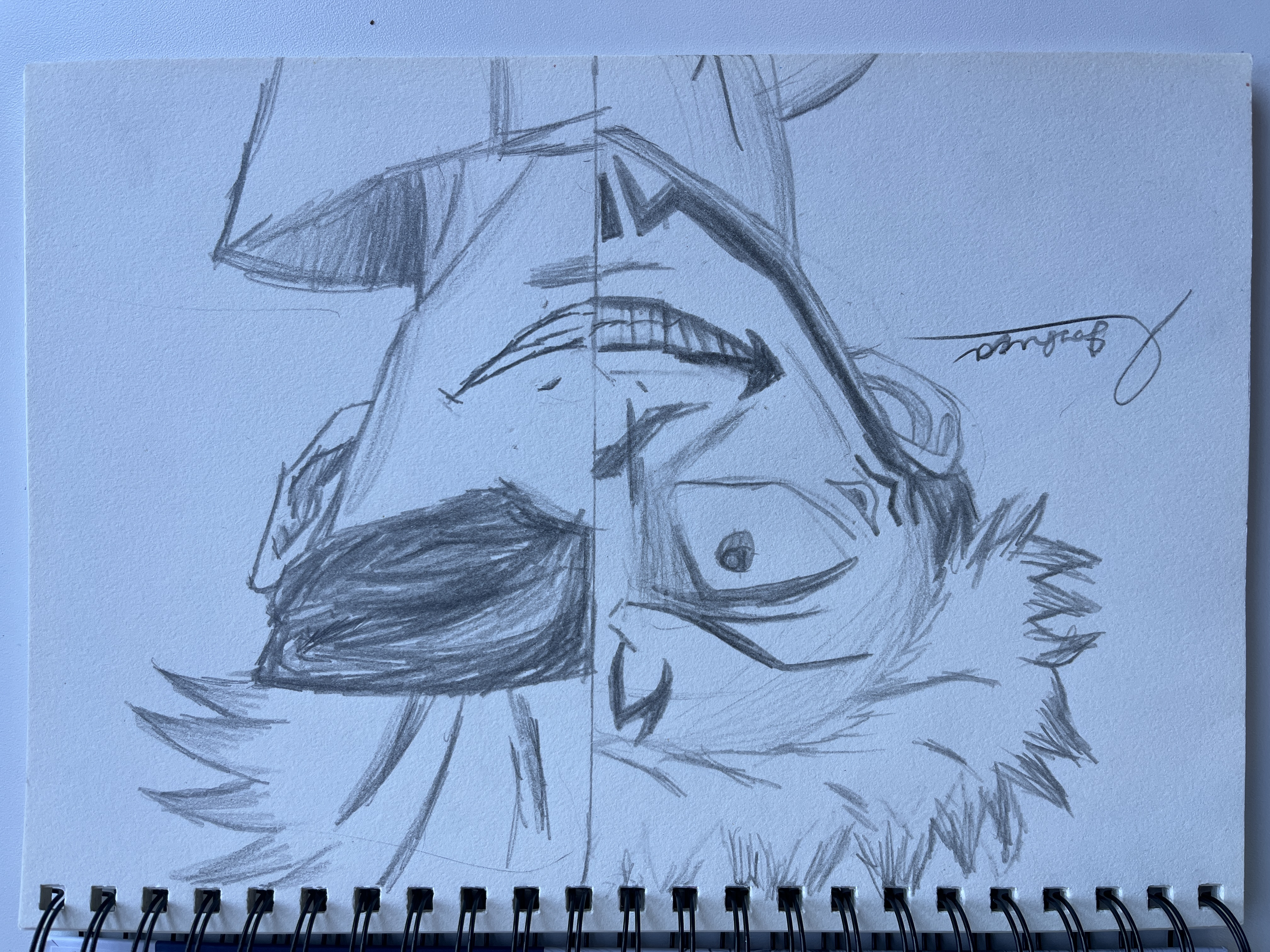 Joshua Von Willingh by Joshua Von Willingh - pencil sketch of two characters