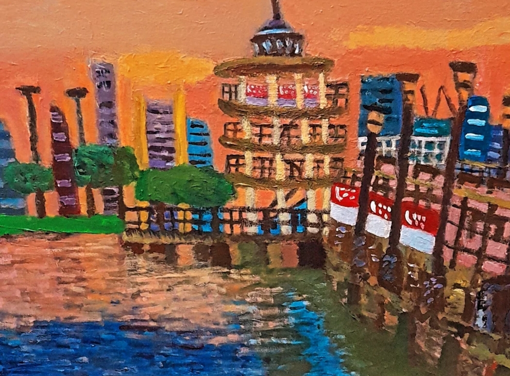 Singapore Tanjong Rhu by Han Meizhen Sabrina, depicting a colorful cityscape