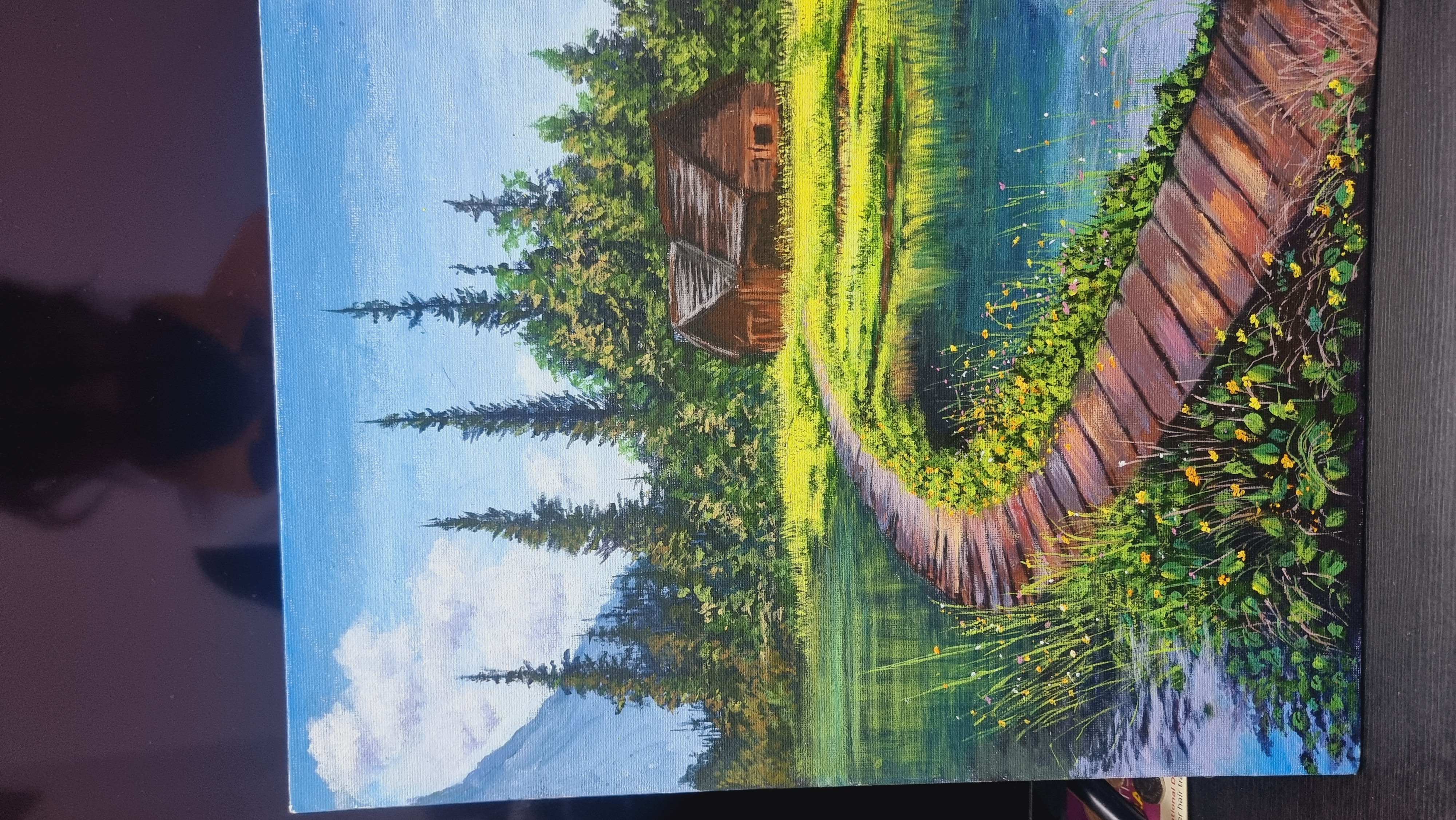 Love for Nature by Delphin Mary Y, serene landscape with water and wooden path