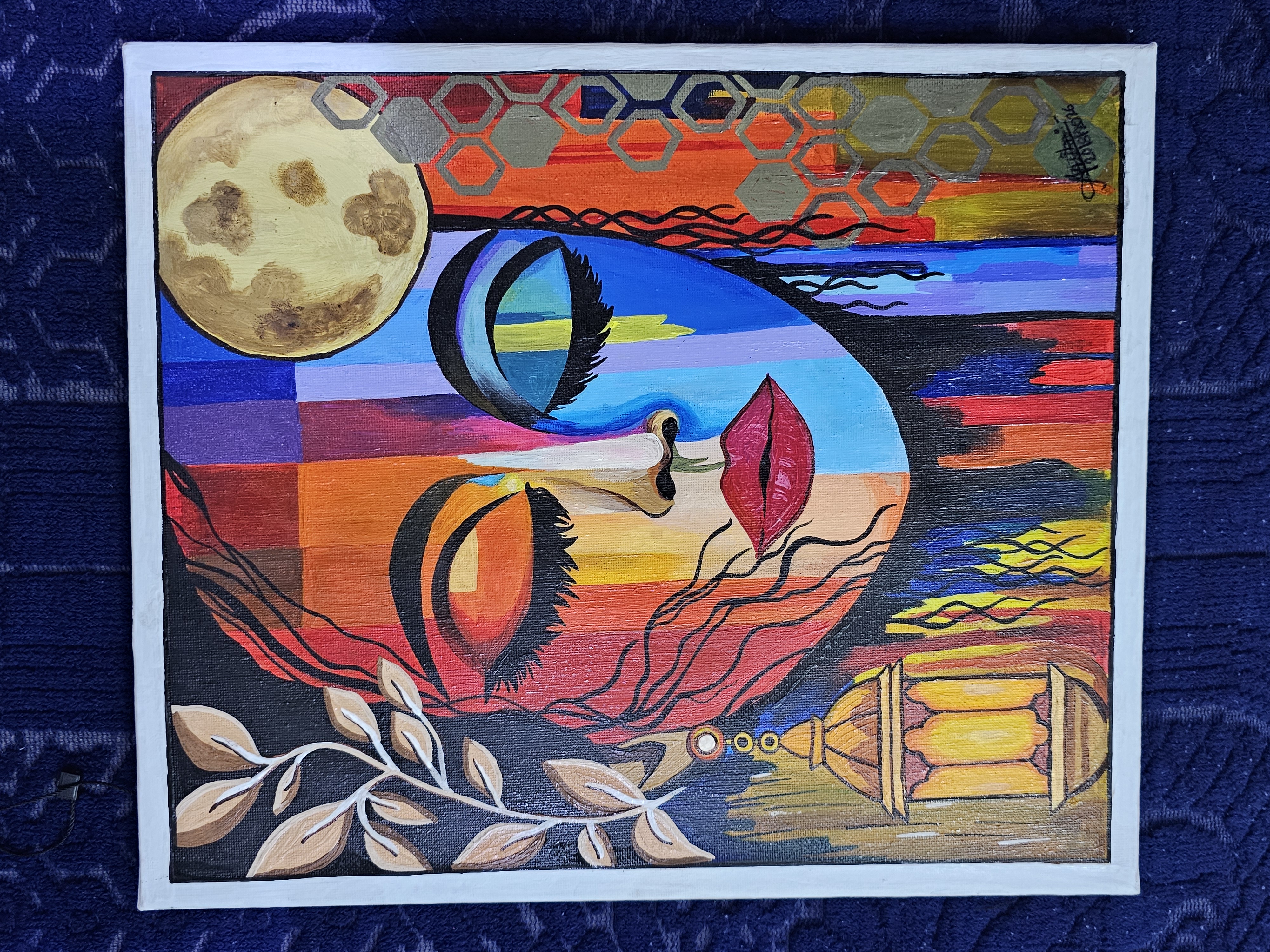 "Her Inner Universe" by Ansika Ansu, colorful stylized female face