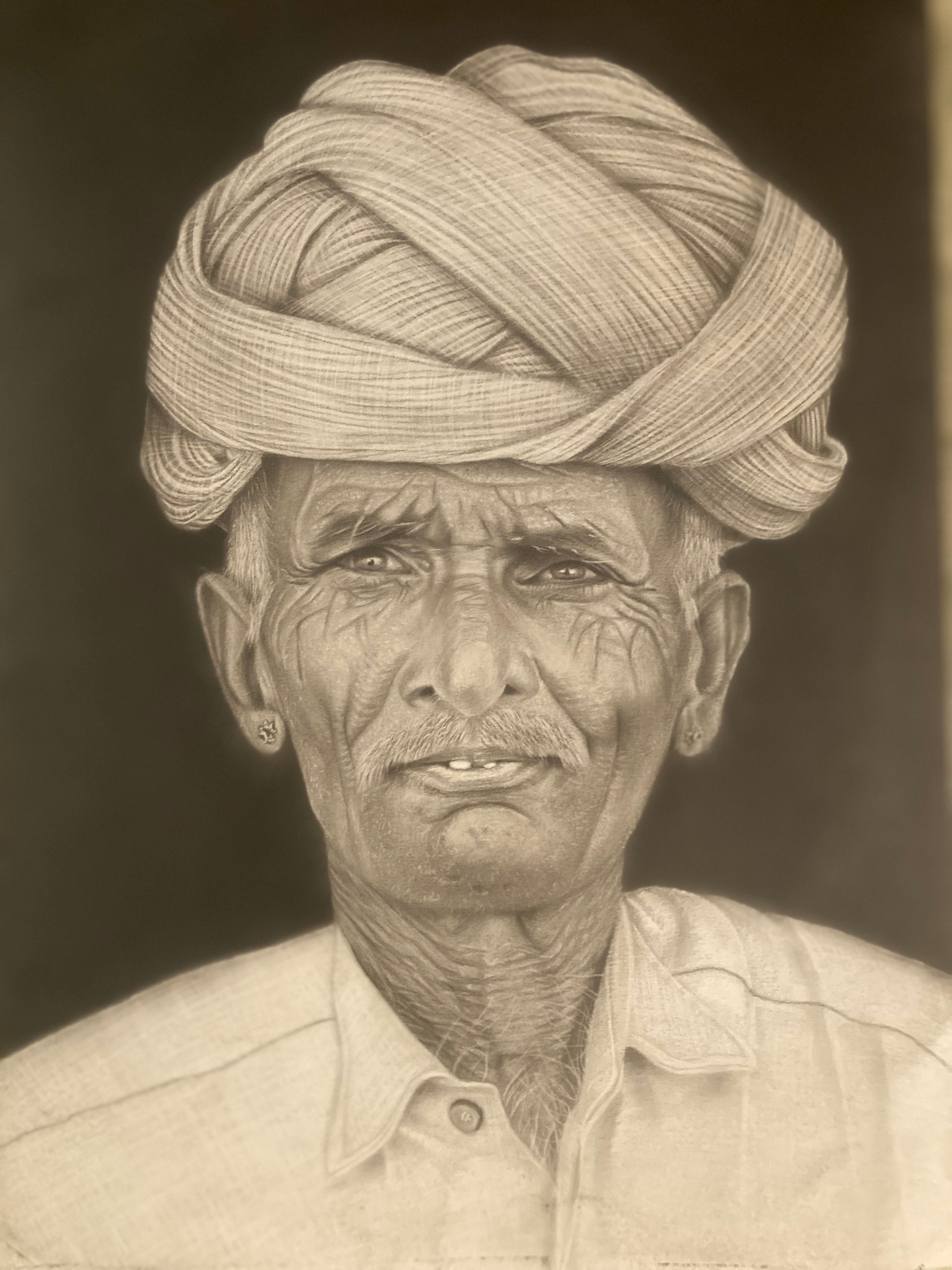 Pencil portrait of a Marwari M