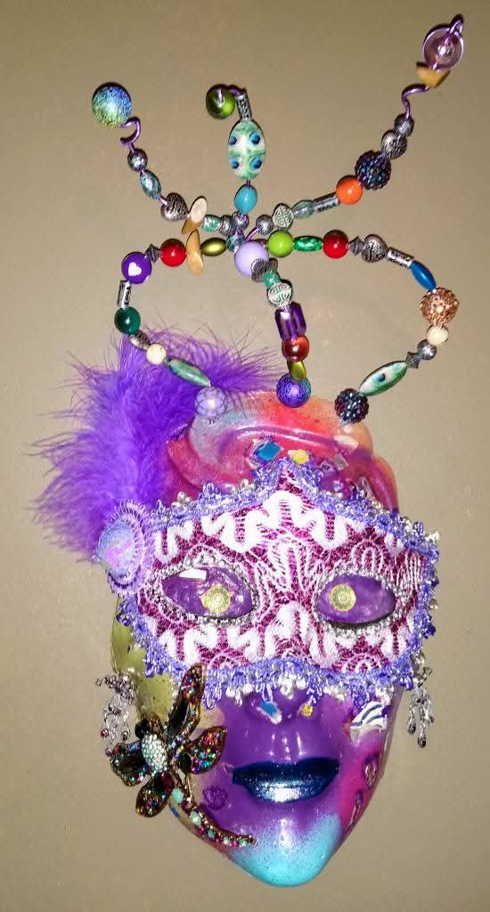 Dragonfly by Tina Marie Beam - vibrant and intricate mask